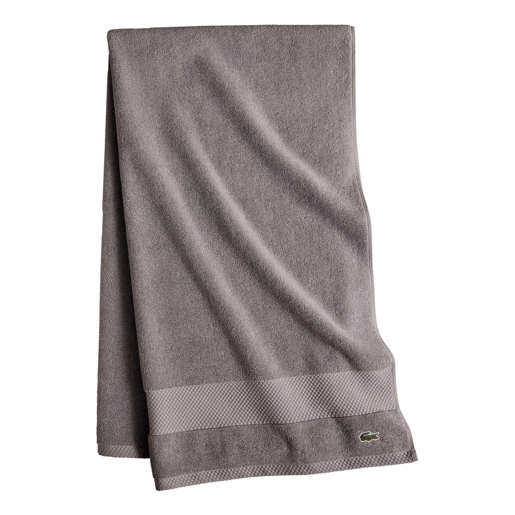 Lacoste Heritage Supima Cotton Bath Towel, Meteorite, 30'' X 54''