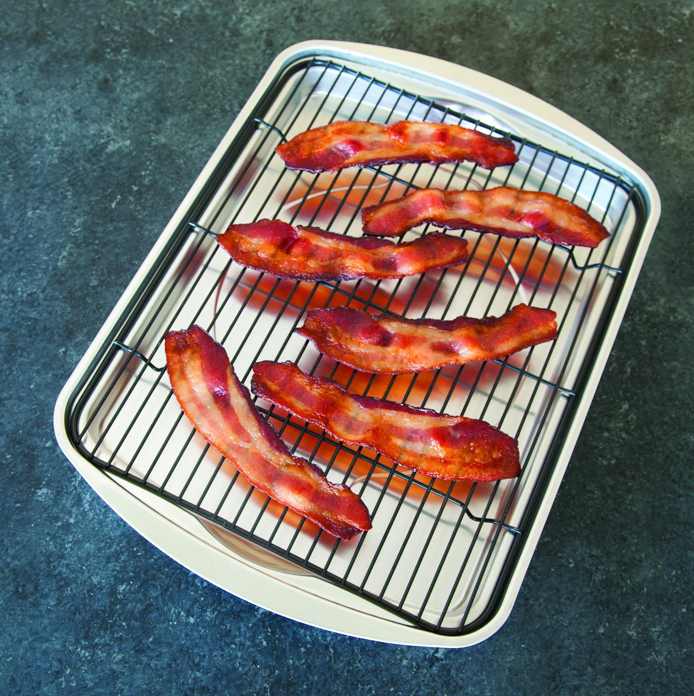 Nordic Ware 45027Amz Oven Bacon Baking Tray, 17X12 In, Stainless Steel