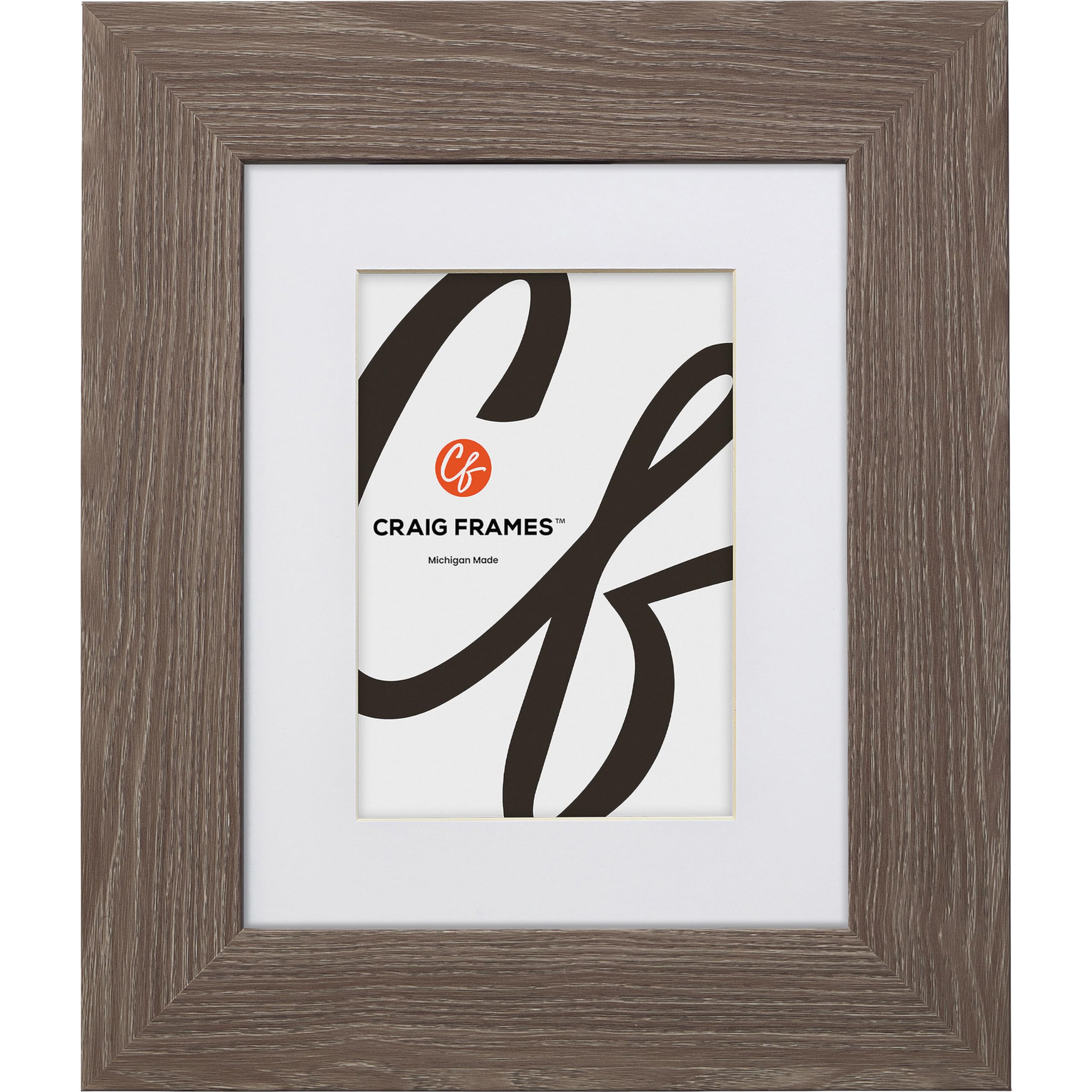 Craig Frames American Barn, 30x36 Picture Frame Matted for a 24x30 Photo, Farmhouse Grey