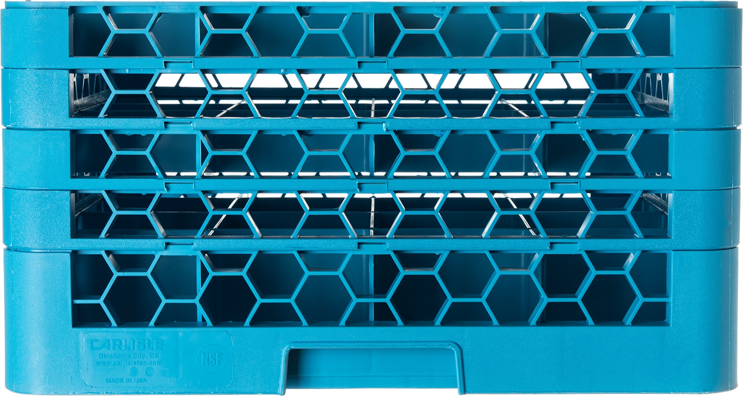 Carlisle Foodservice Products Opticlean Glass Rack 16 Compartments With 4 Extenders For Kitchens And Restaurants, Plastic, 19.87