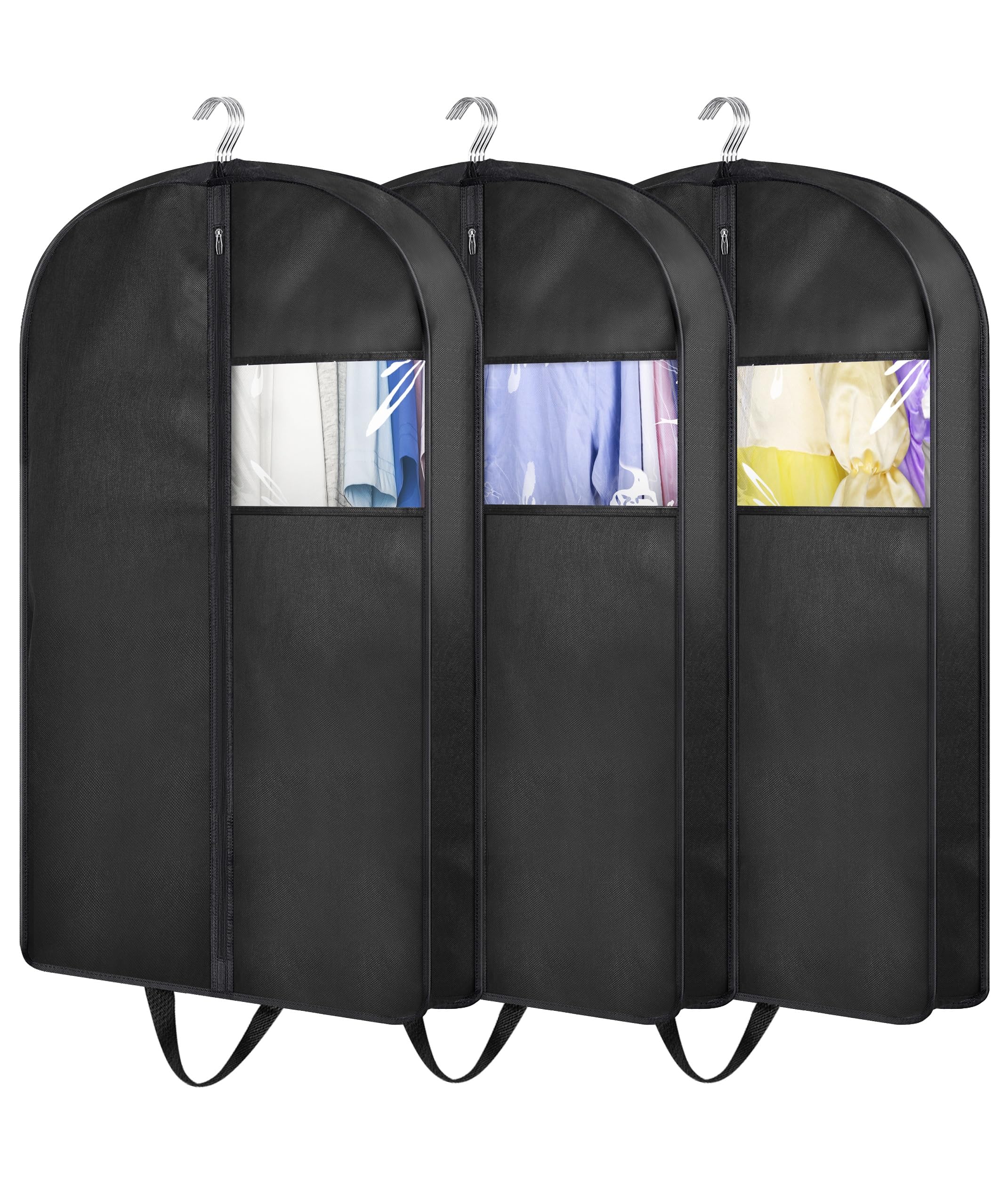 Kimbora 32'' Garment Bags For Hanging Clothes Travel, 4'' Gusseted Suit Bags For Closet Storage Mens Garment Protector Cover For