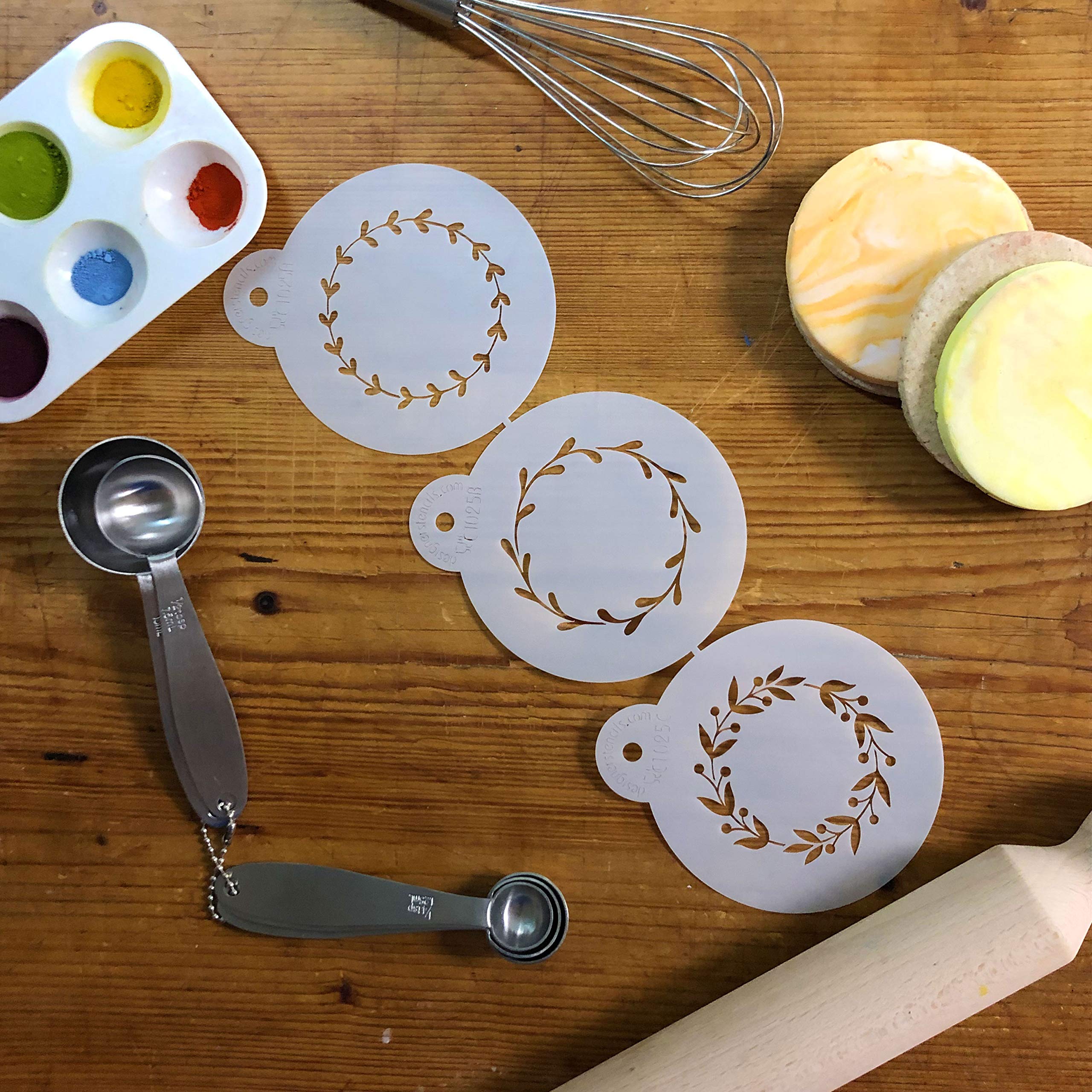 Vine Wreaths Cookie Stencil Set C1025 By Designer Stencils