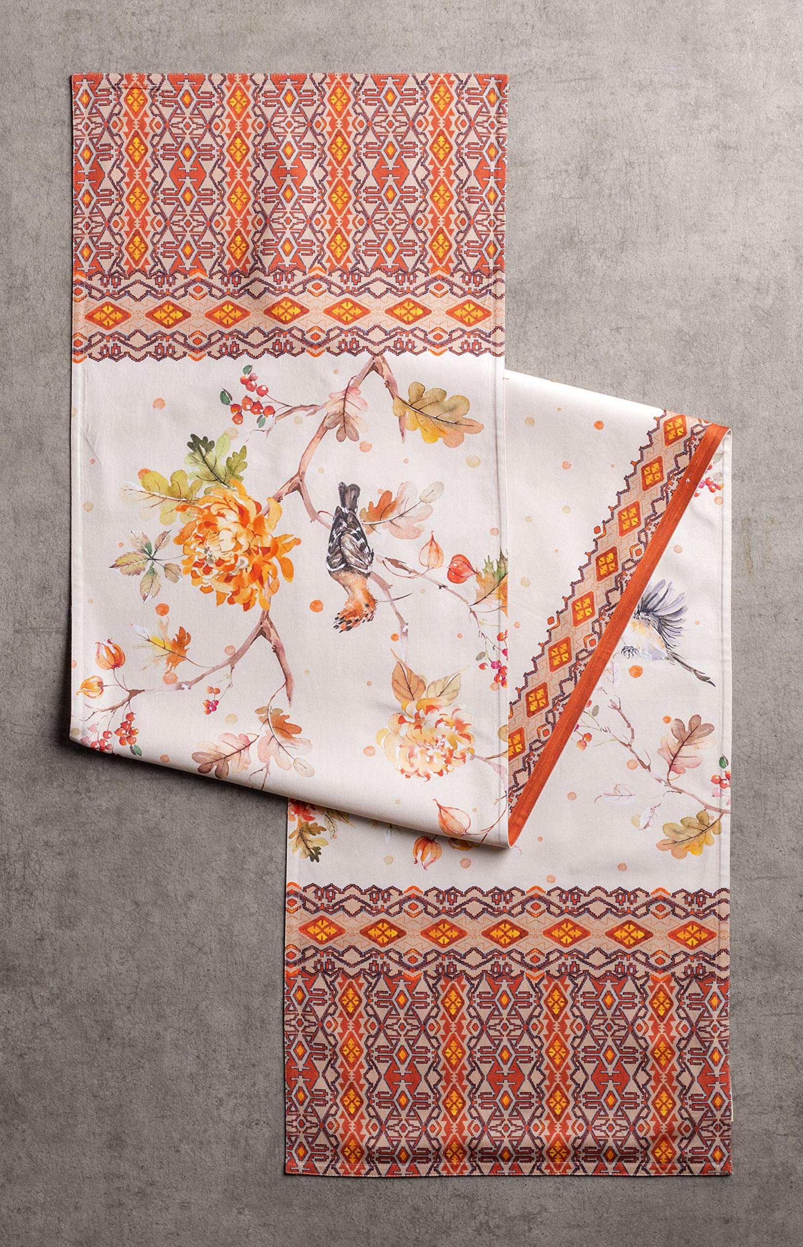 Maison D' Hermine Tablerunner 100% Cotton 14.50Inch X 108Inch Decorative Table Runner Table Runners, Dining, Holidays, Kelim - P