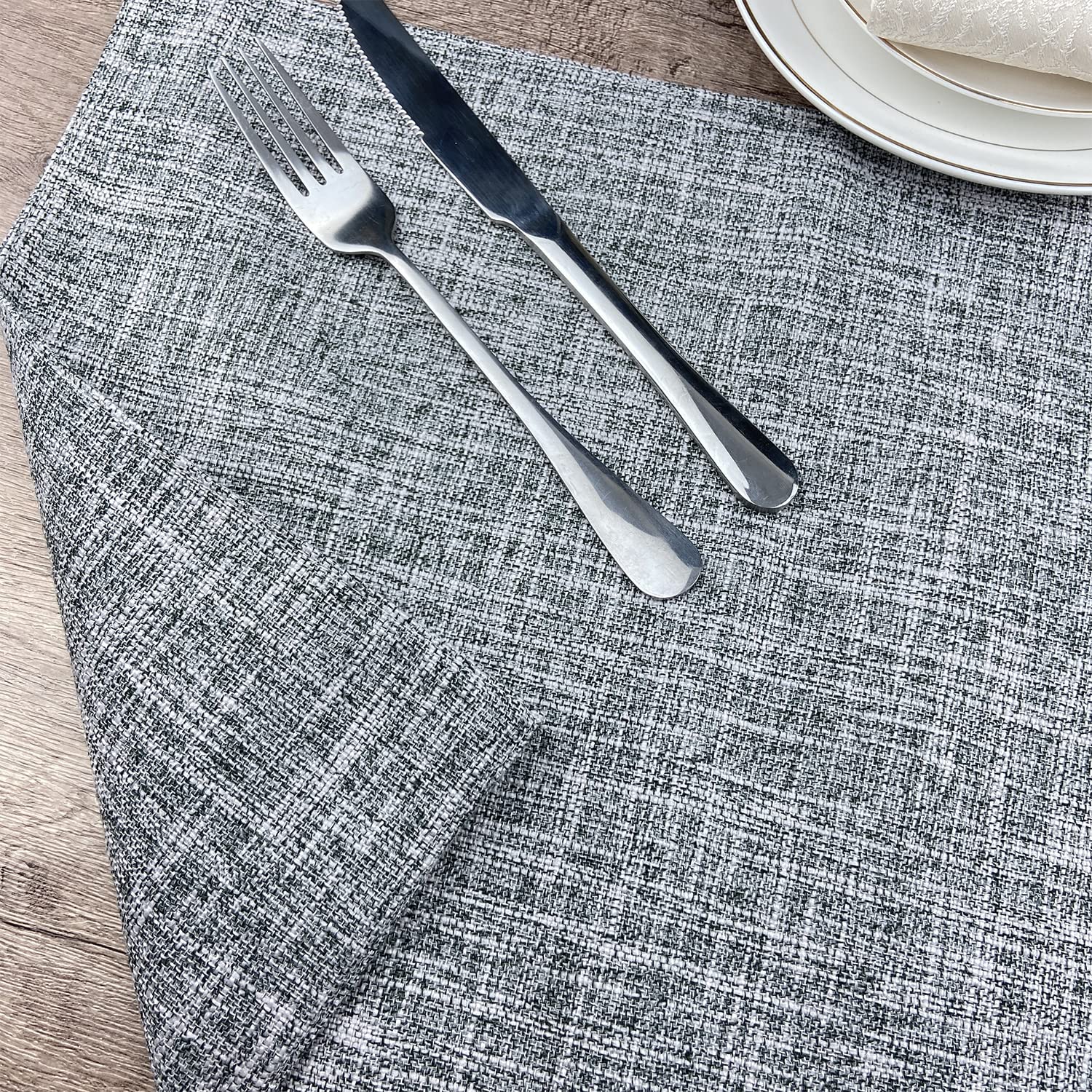 Weabetfu Cloth Placemats Set Of 4 Heat Resistant Dining Table Placemmats Cotton Linen Machine Washable Kitchen Table Mats Wrinkl