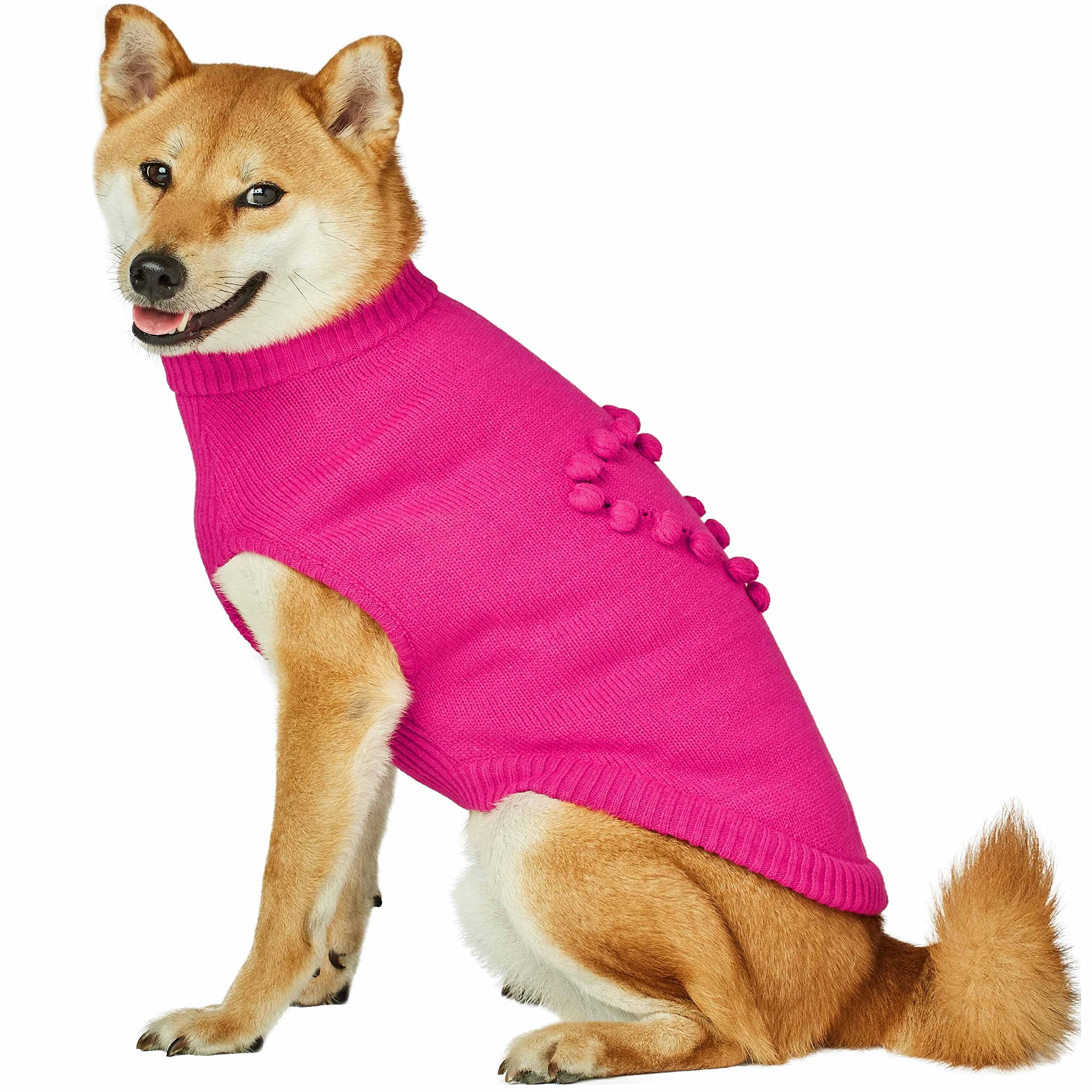 Blueberry Pet 2023 New Heart Dog Sweater Valentineas Day Clothes For Large Girl Dogs, Hot Pink Pullover Crewneck Holiday Apparel