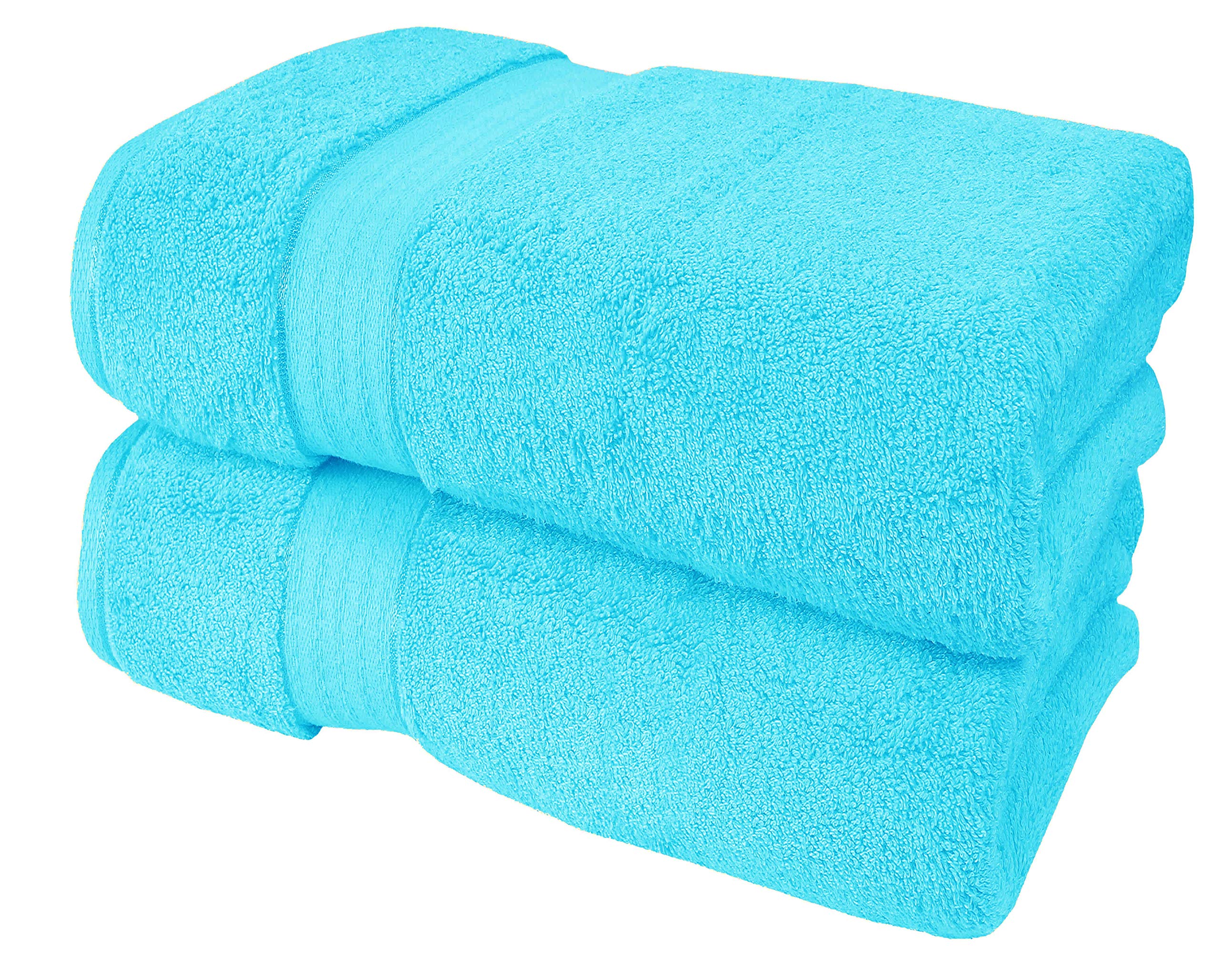 Glamburg 700 Gsm Premium Oversized Extra Large Cotton 2 Pack Bath Sheet 35X70-100% Combed Cotton - Luxury Hotel & Spa Quality -