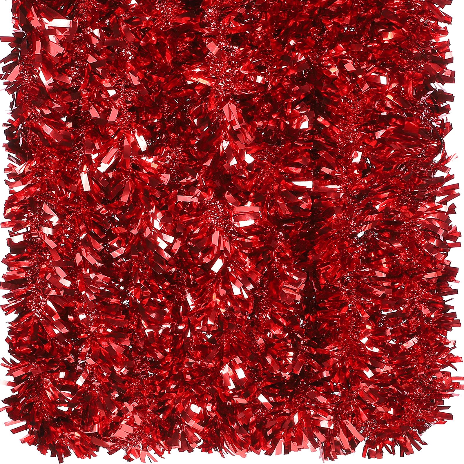 39.4 Feet Christmas Tinsel Garland Metallic Twist Shiny Hanging Garland Ornaments for Christmas Tree Party Supplies Indoor and O