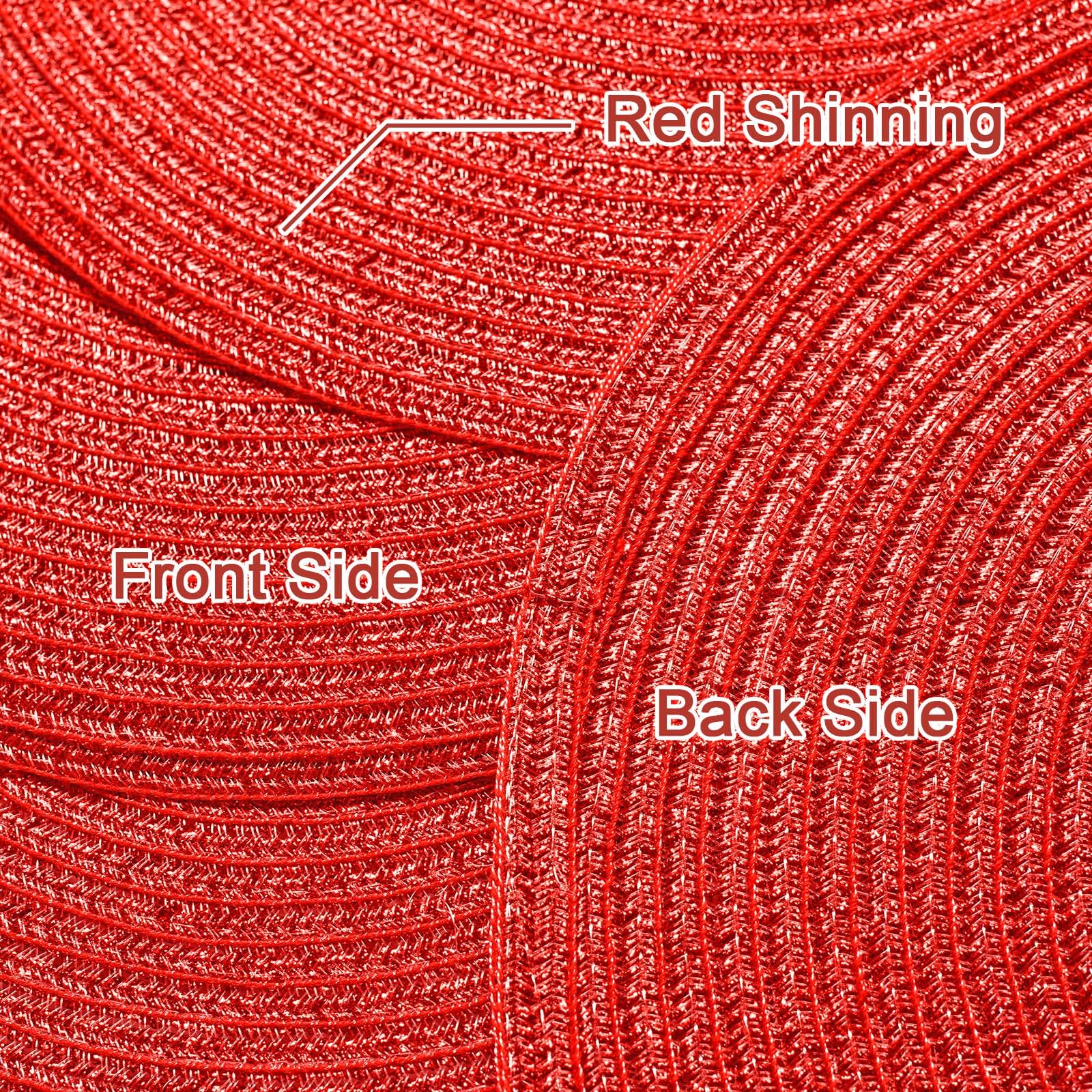 Ahhfsmei Round Braided Placemats 15 Inch Round Table Mats For Dining Tables Natural Woven Heat Resistant Place Mats Set Of 6 (Re