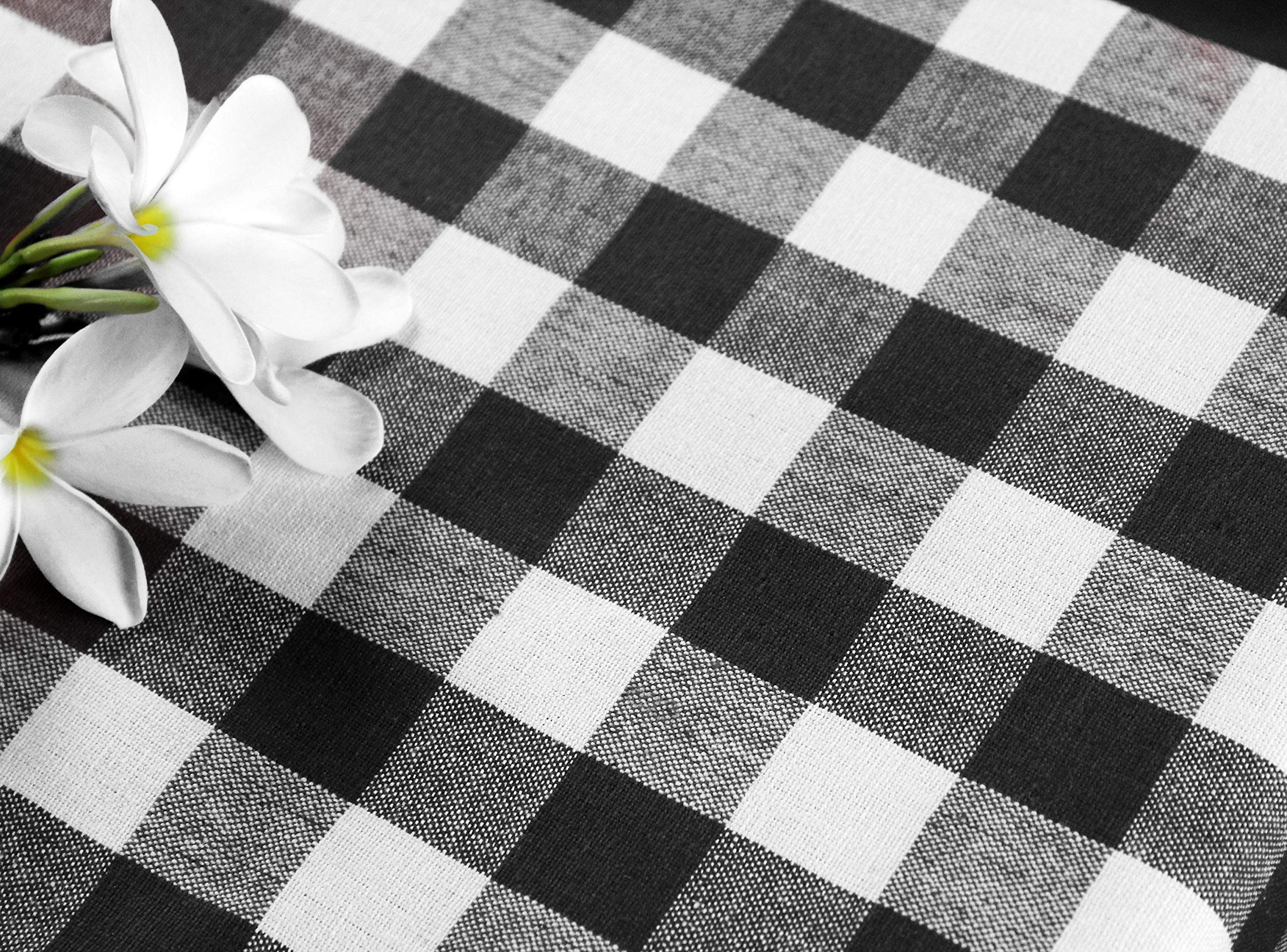 Cotton Craft Countryside Classic Gingham Buffalo Check Plaid Tablecloth- Premium Cotton- Halloween Harvest Autumn Fall Thanksgiv