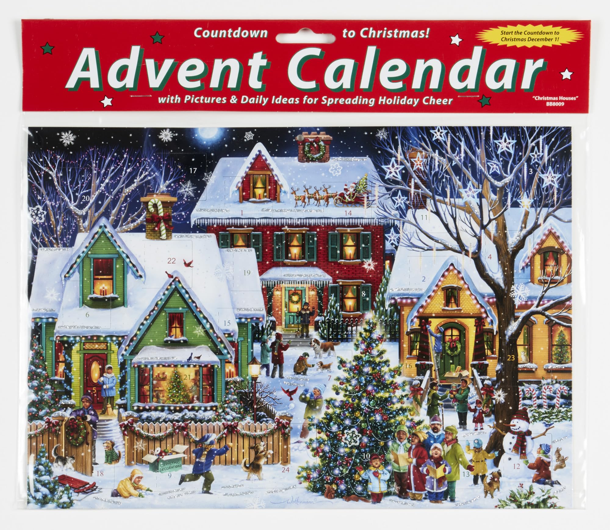 Christmas Houses Advent Calendar (Countdown to Christmas) by Vermont Christmas Company with Holiday Suggestions