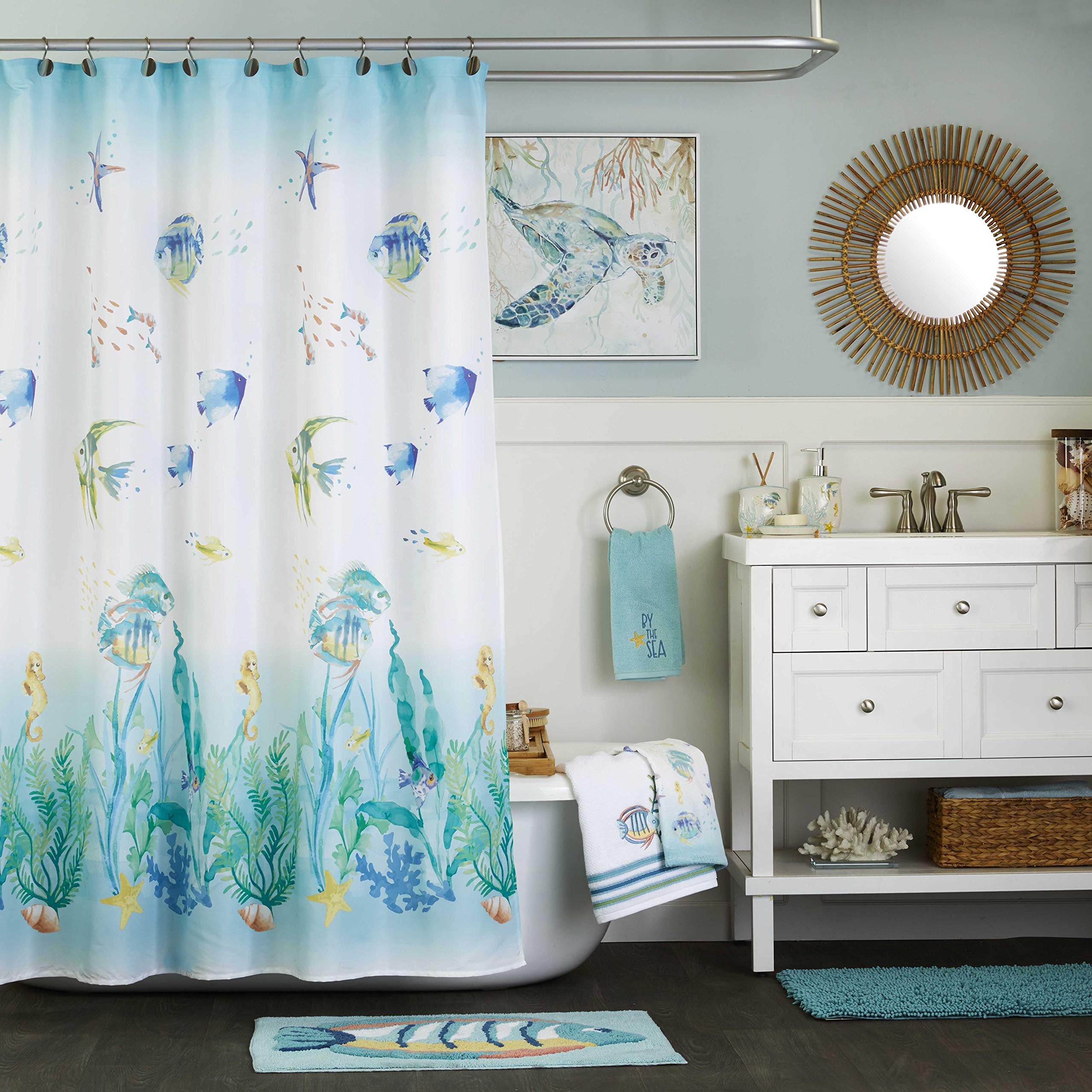 Skl Home Ocean Watercolor Hand Towel, Multi (2-Pack)