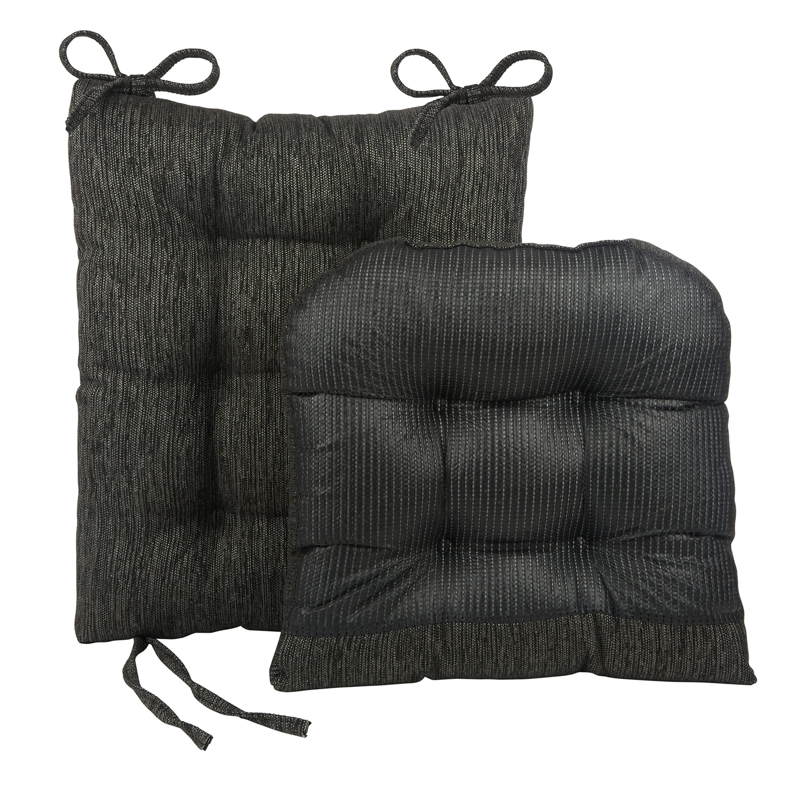 Klear Vu The Gripper Non-Slip Rocking Chair Cushion Set With Thick Padding, Includes Seat Pad & Back Pillow With Ties For Indoor