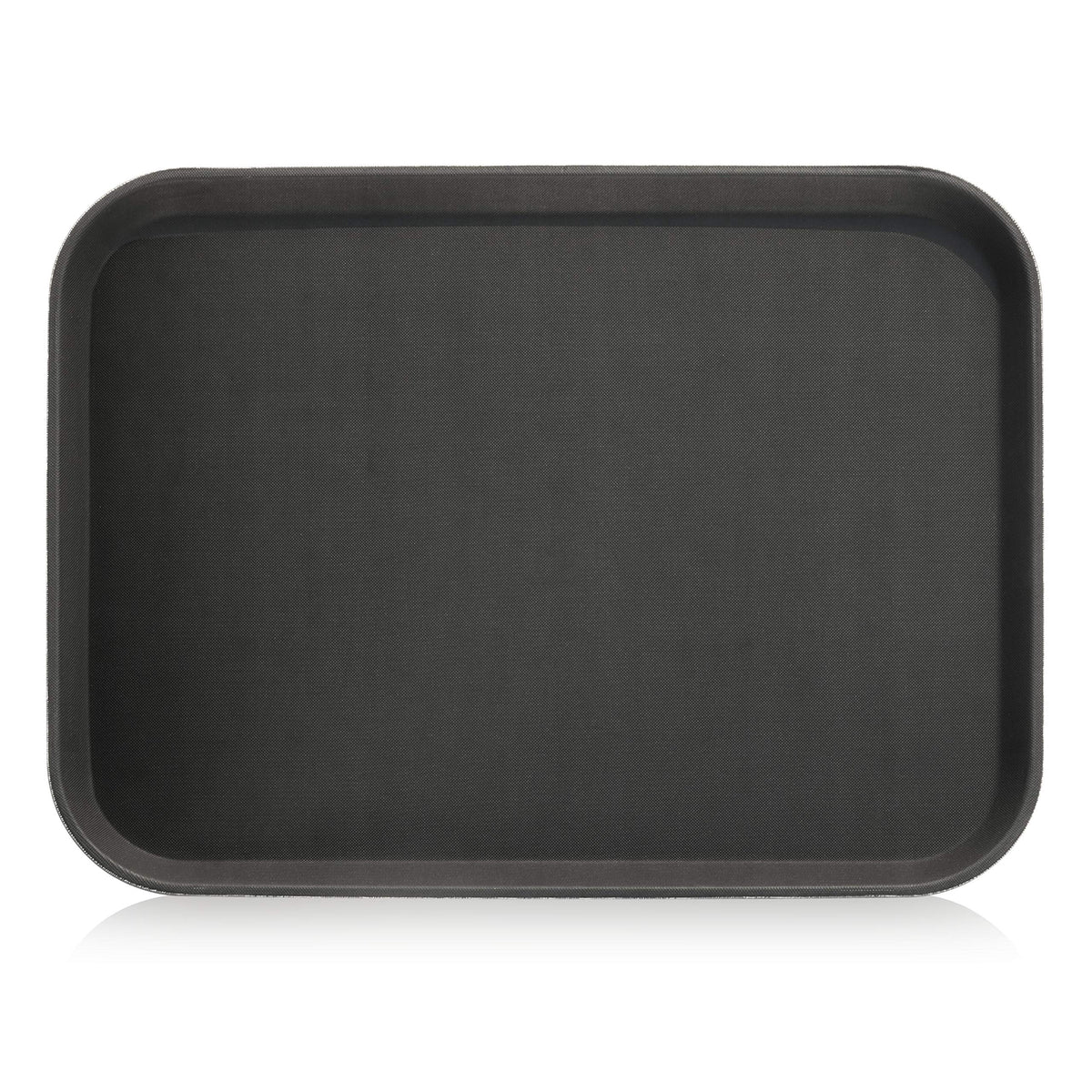 New Star Foodservice 25156 Restaurant Grade Non-Slip Tray, Plastic, Rubber Lined, Rectangular, 15-Inch X 20-Inch Black