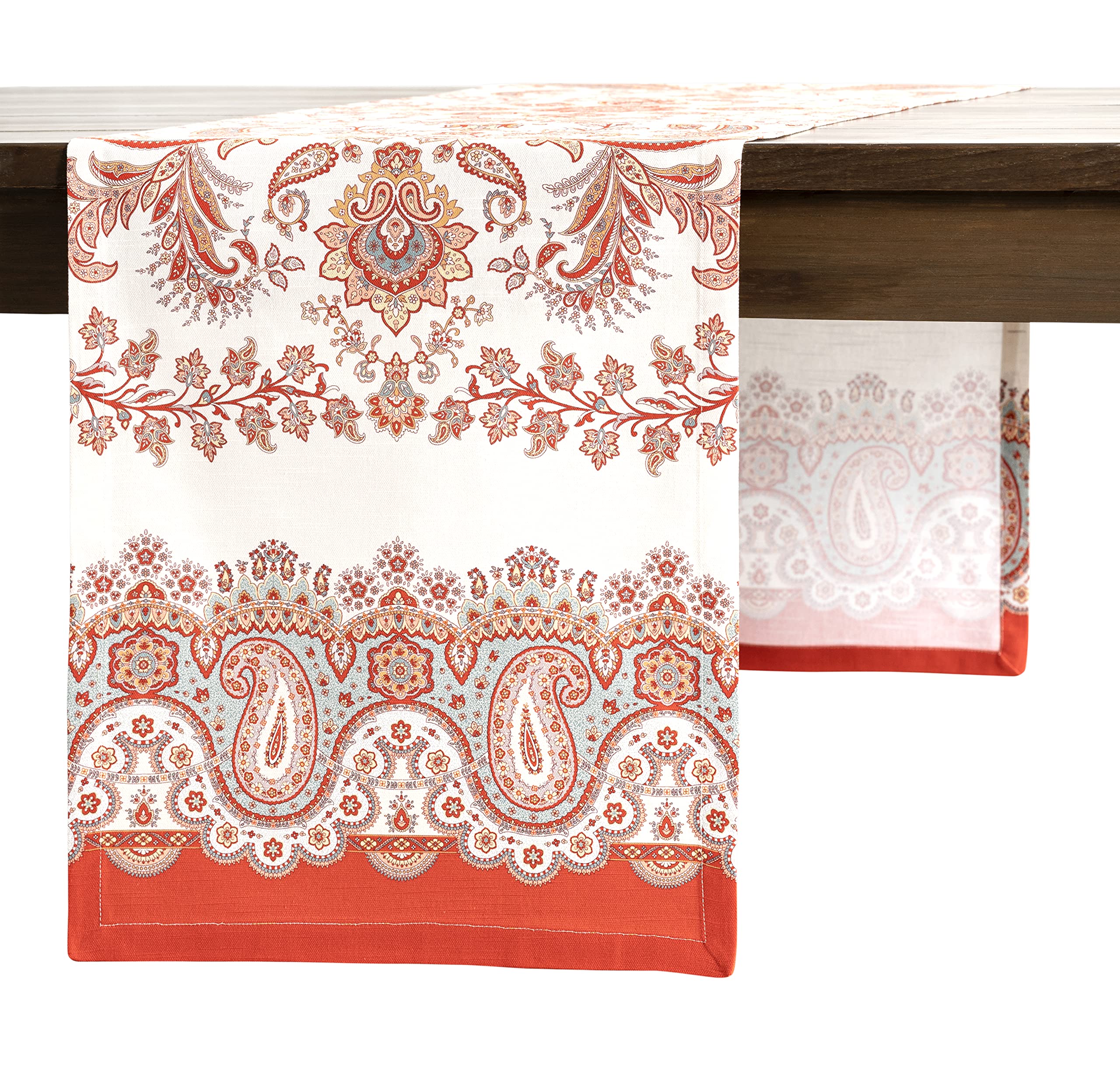 Maison D' Hermine Table Runner 100% Cotton 14.50Inch X 72Inch Decorative Table Runners, Dining, Kitchen, Parties & Camping, Cach