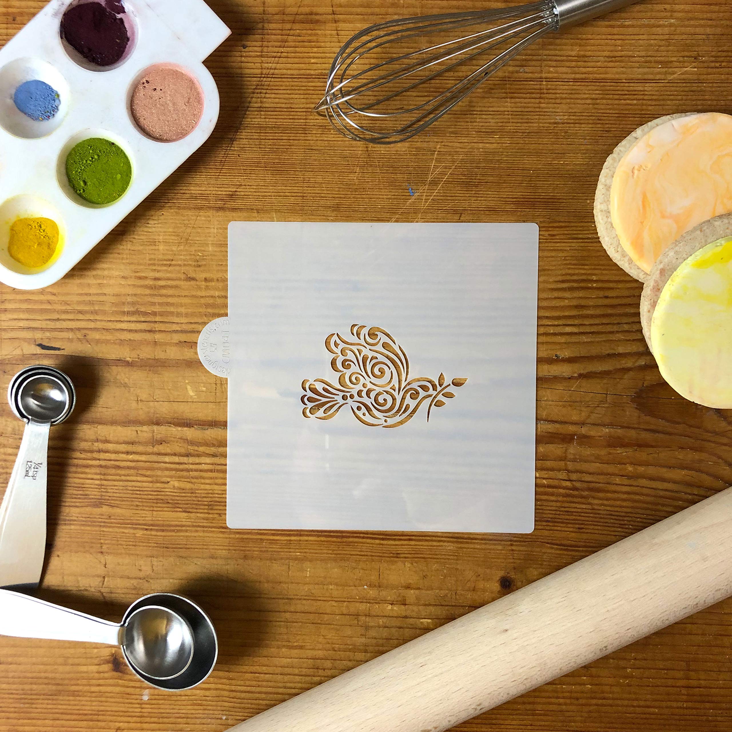 Dove Of Peace With Olive Branch Cookie And Craft Stencil By Designer Stencils
