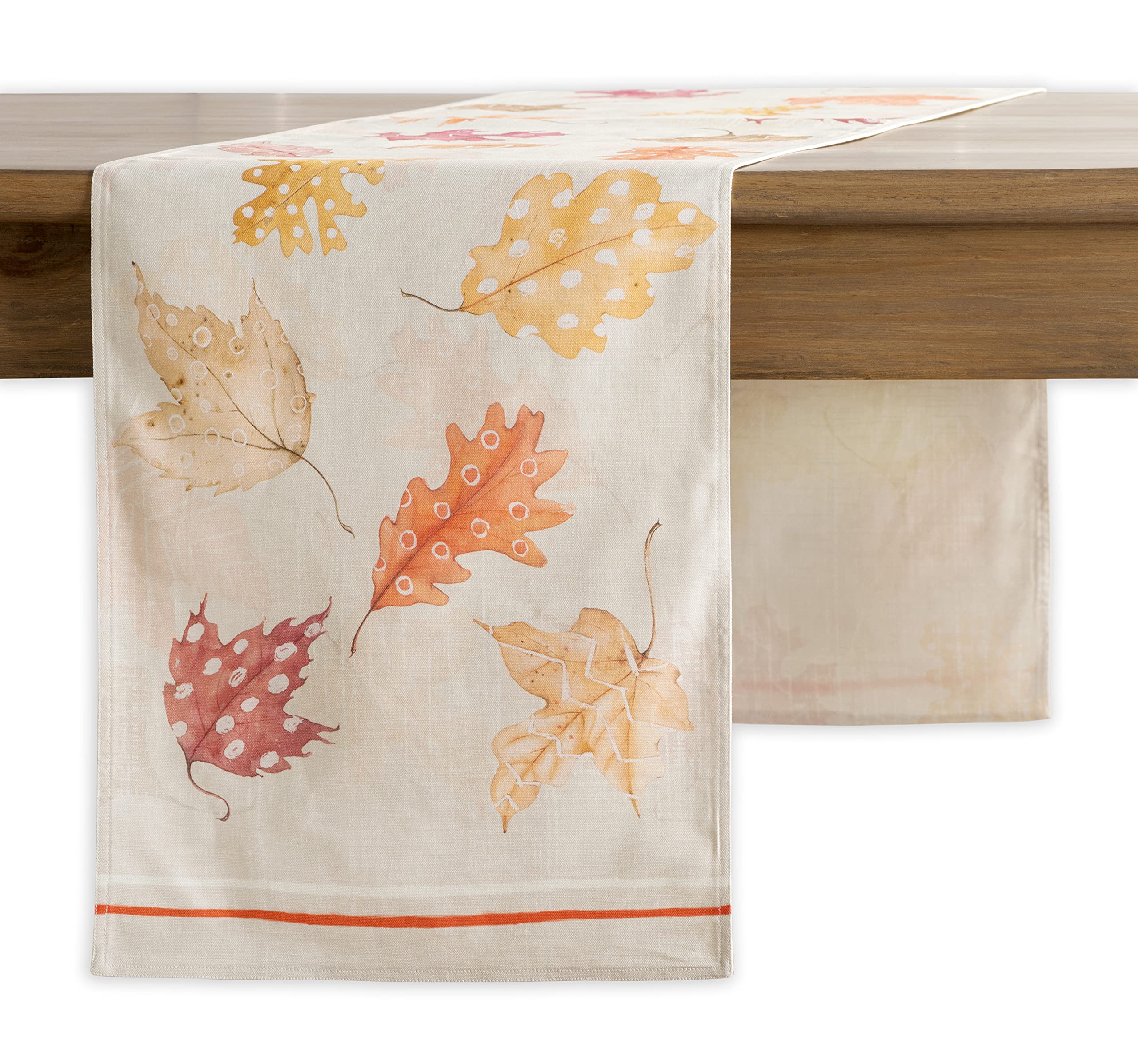Maison D' Hermine Tablerunner 100% Cotton Table Runner Decorative Table Runners, Home, Buffet & Camping, Colors Of Autumn (Doubl