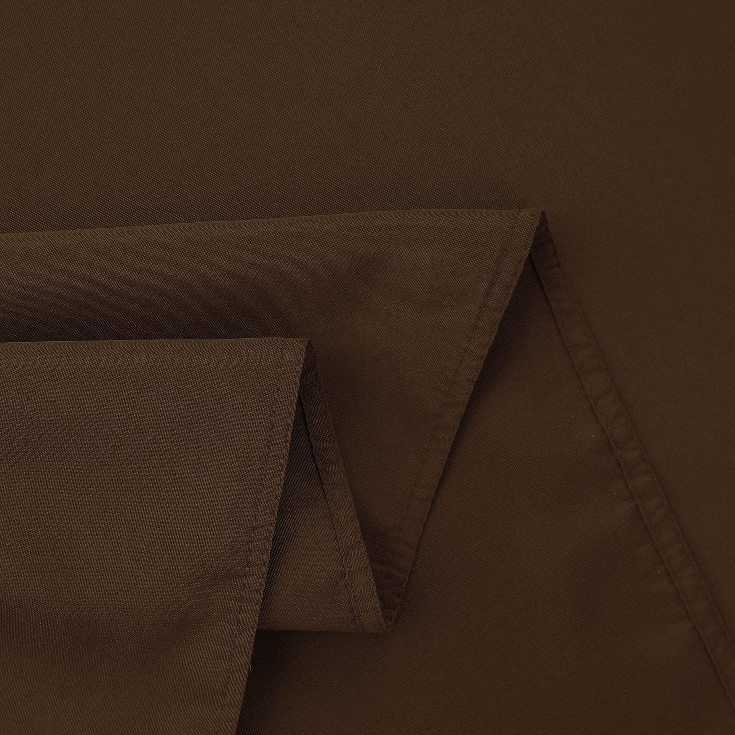 Folins&Home Brown Round Tablecloth 70 Inch Waterproof Heavy Duty Wrinkle Free Polyester Fabric Circle Table Cloth Spillproof Was