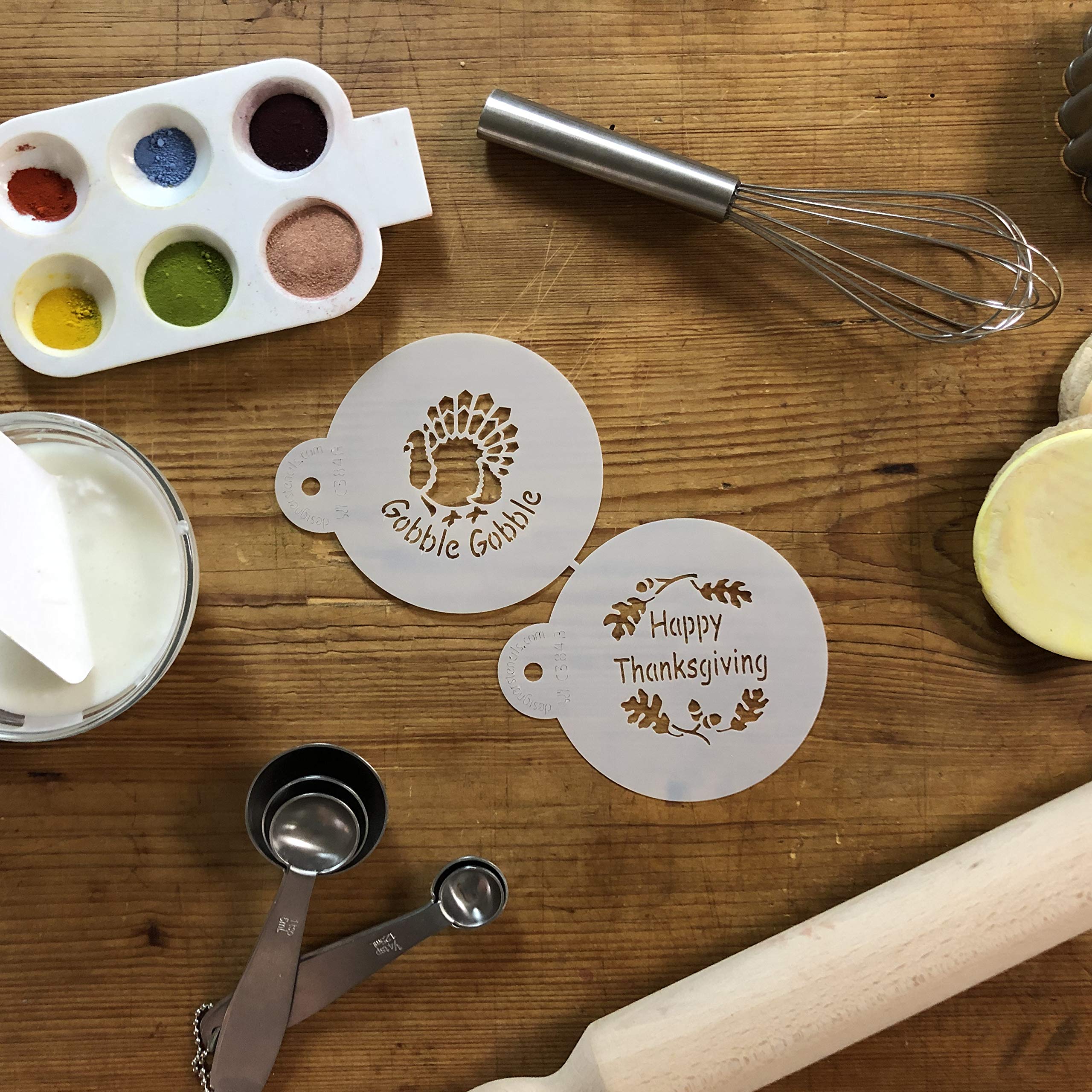 Designer Stencils Thanksgiving Cookie Set, Beige/Semi-Transparent