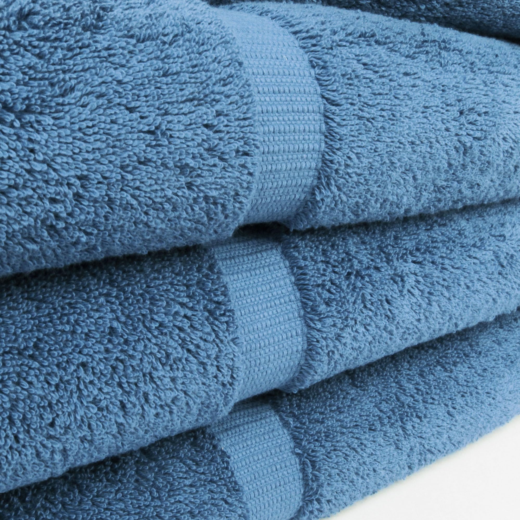 Chakir Turkish Linens | Hotel & Spa Quality 100% Cotton Premium Turkish Towels | Soft & Absorbent (4-Piece Bath Towels  Wedgewood)