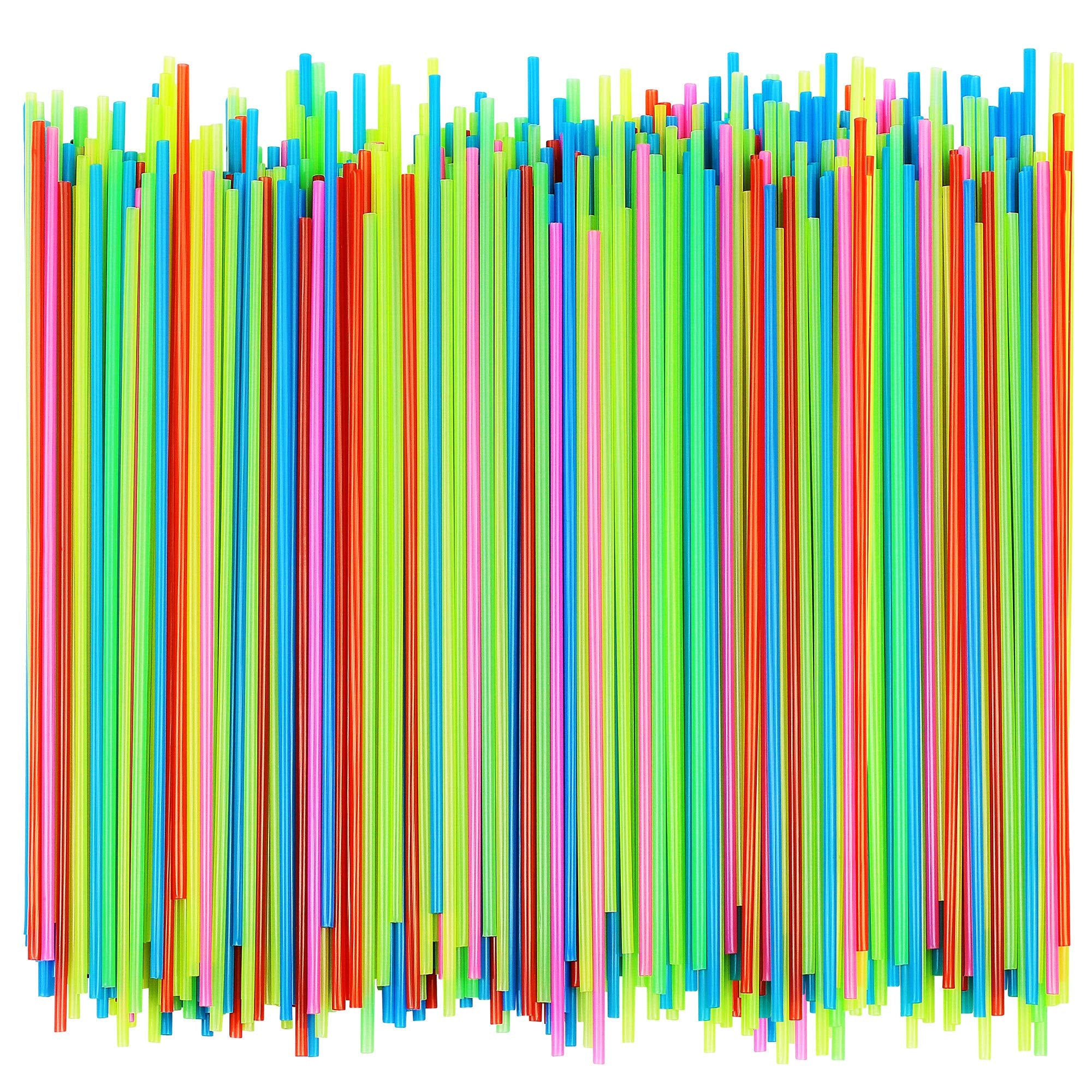 Disposable Plastic Coffee Stirrer Straw - 5 Inch Sip Stir Stick (Mixed, 2000)