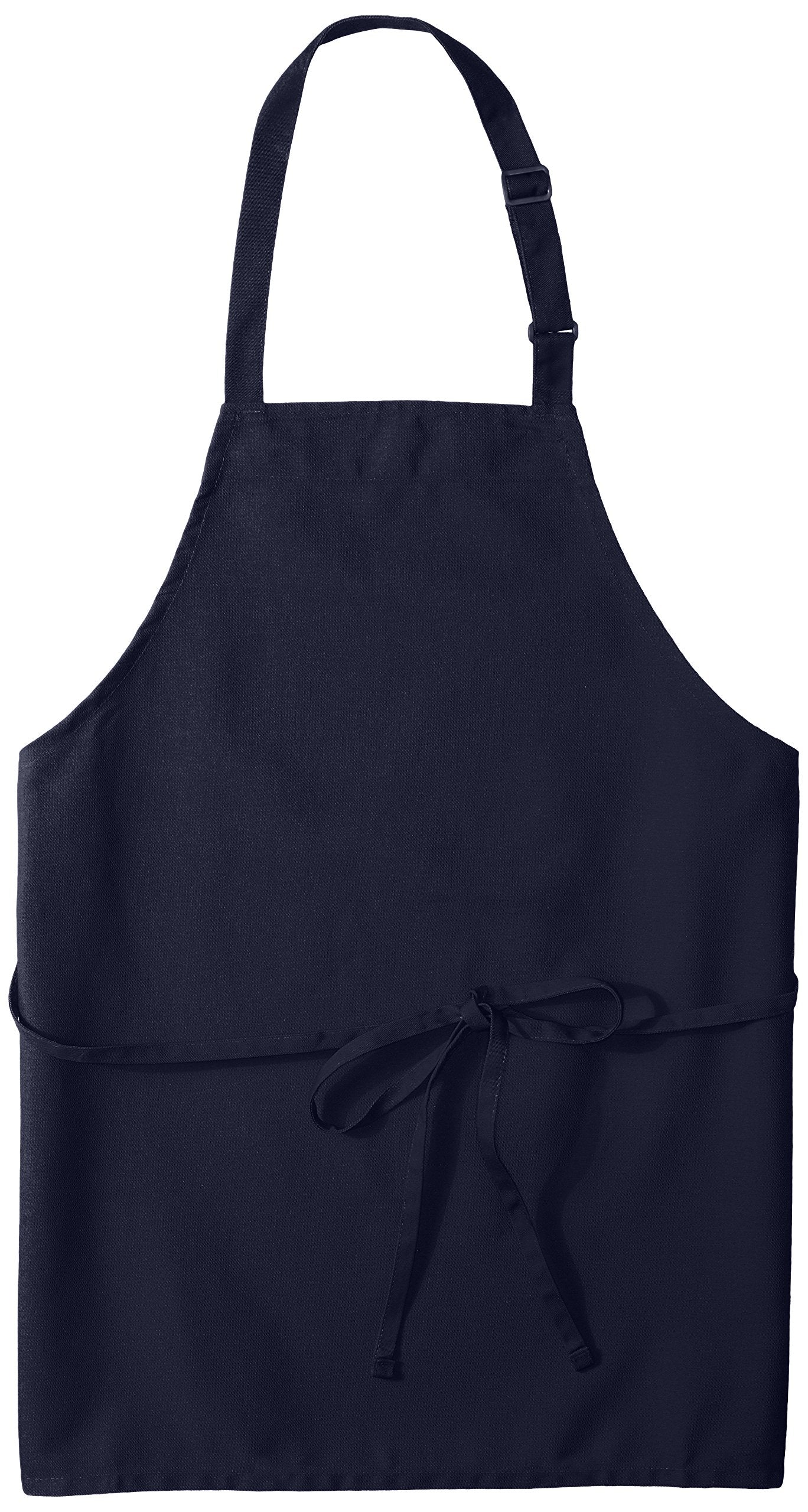 Uncommon Threads mens Adjustable No Pocket Restaurant Bib Apron, Navy, One Size US