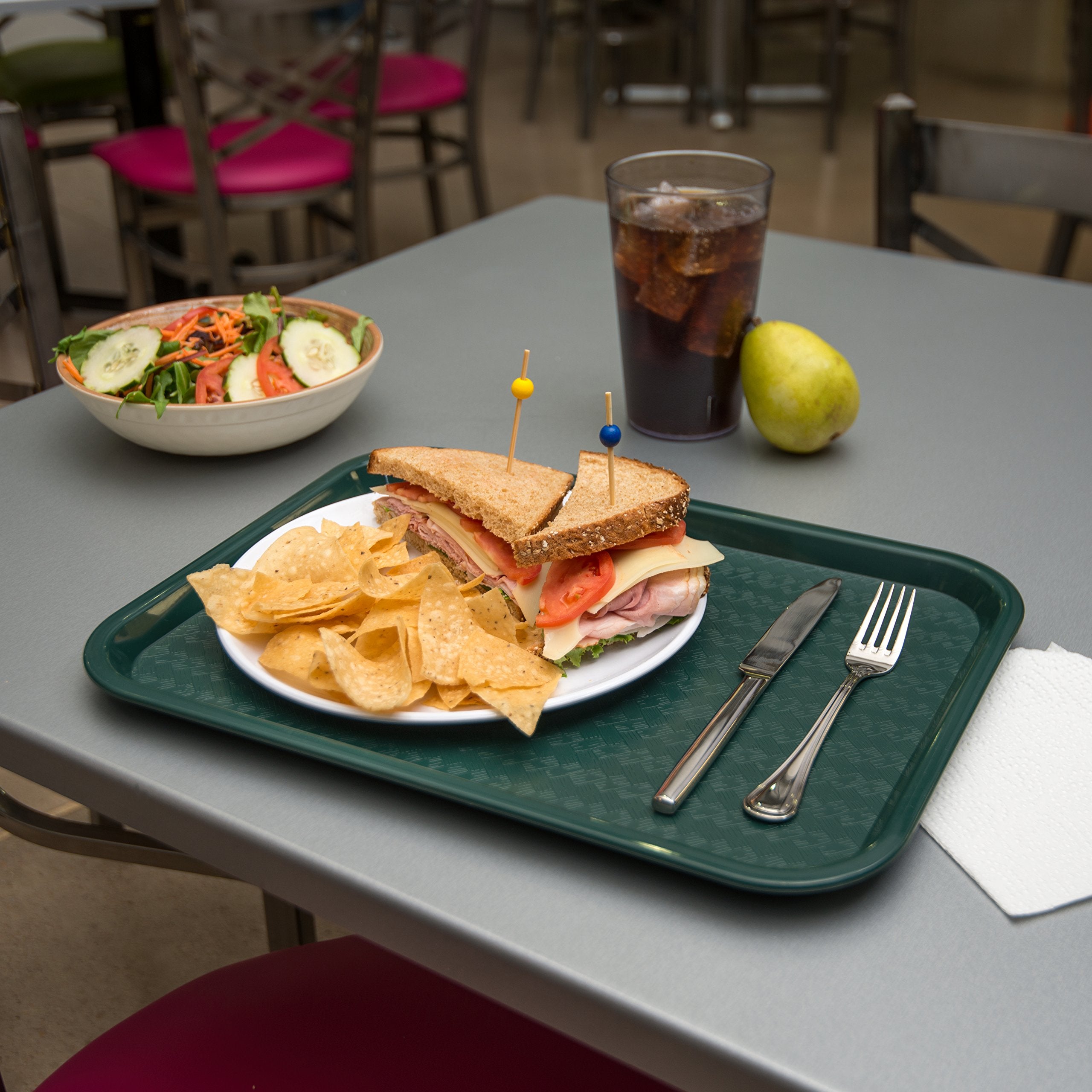 Carlisle Foodservice Products Ct121608 Caf   Standard Cafeteria / Fast Food Tray, 12'' X 16'', Forest Green