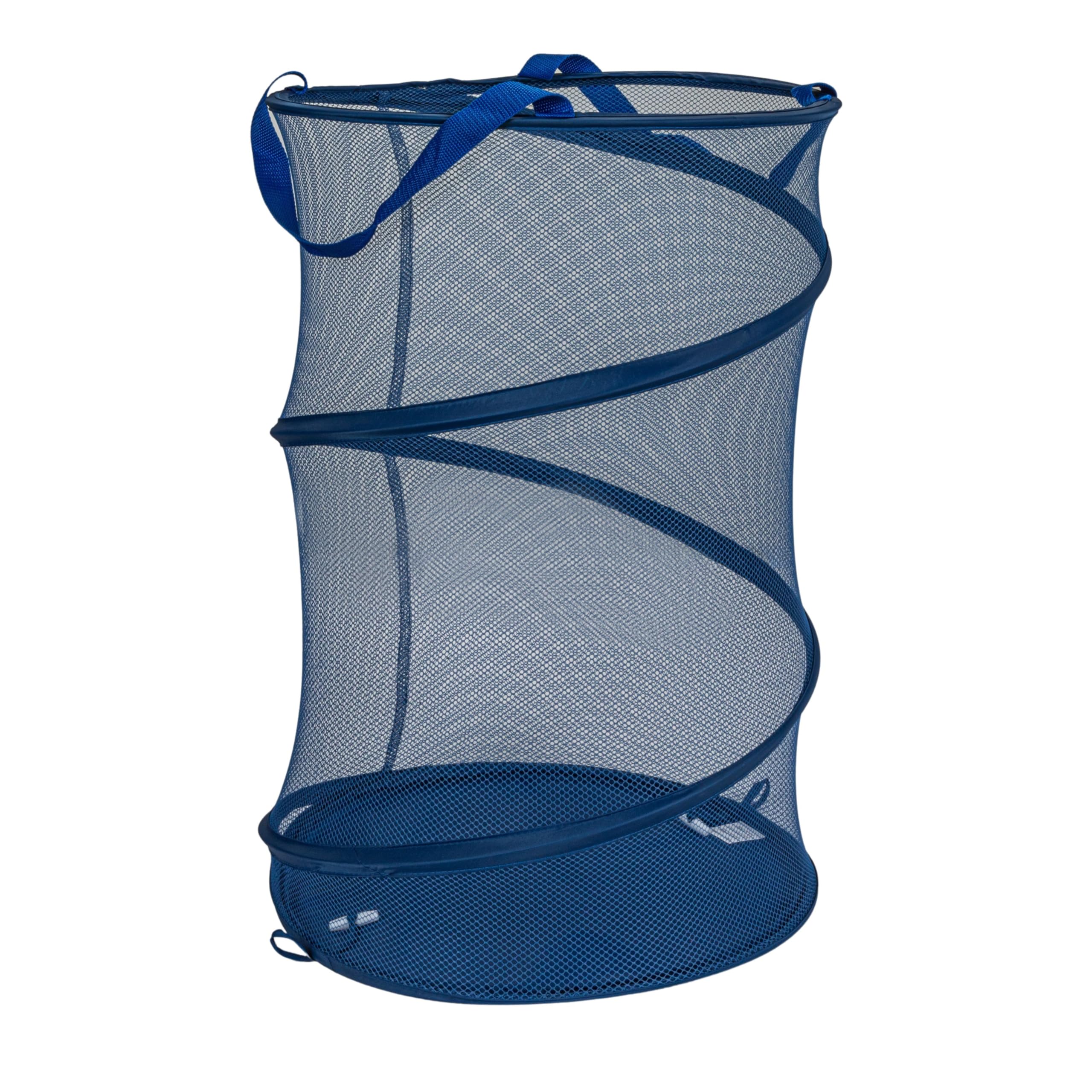 Household Essentials Pop-Up Mesh Laundry Hamper, Blue