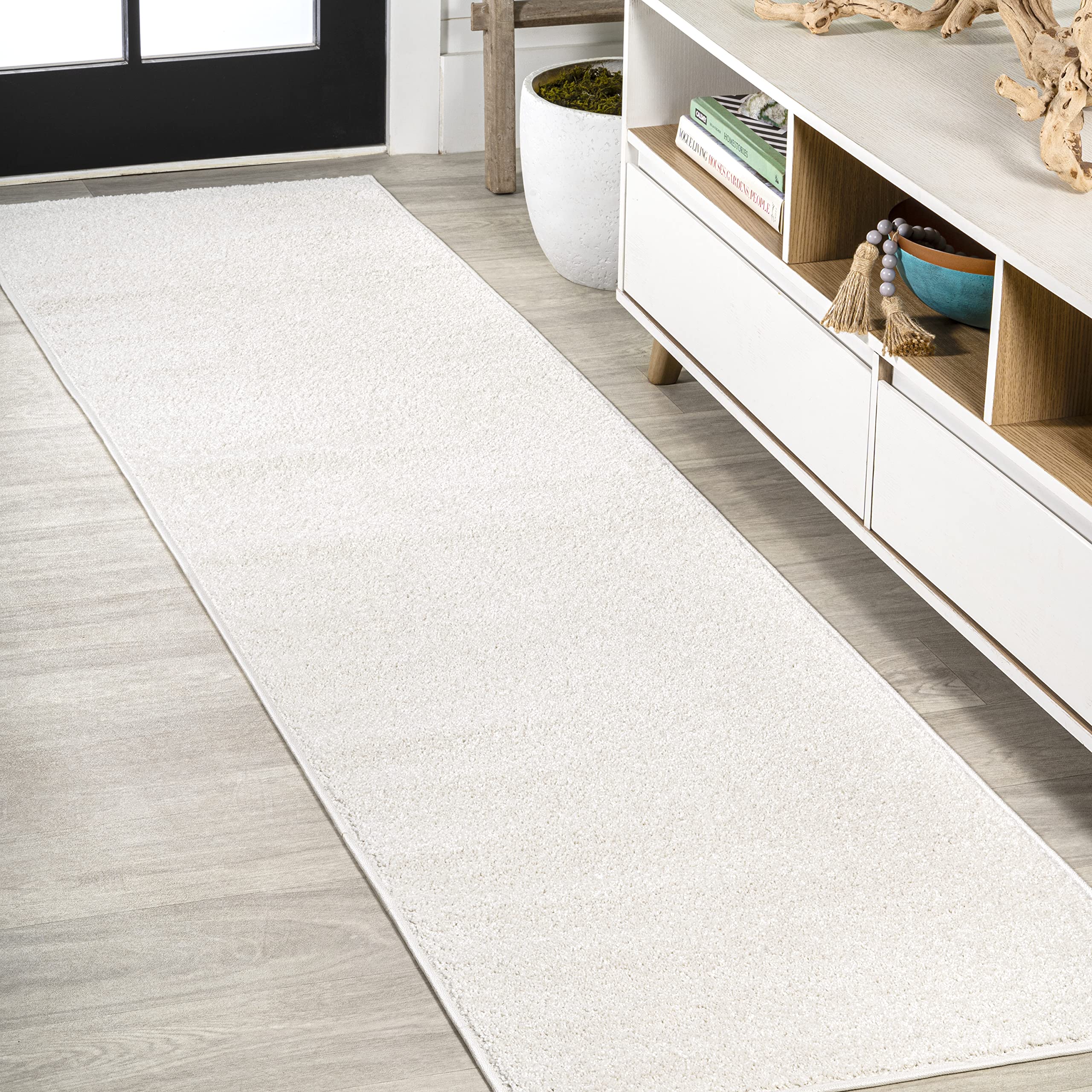 JONATHAN Y SEU100T-212 Haze Solid Low-Pile Indoor Runner Rug, Coastal, Bohemian, Minimalist, Classic, Casual for Bedroom,Kitchen