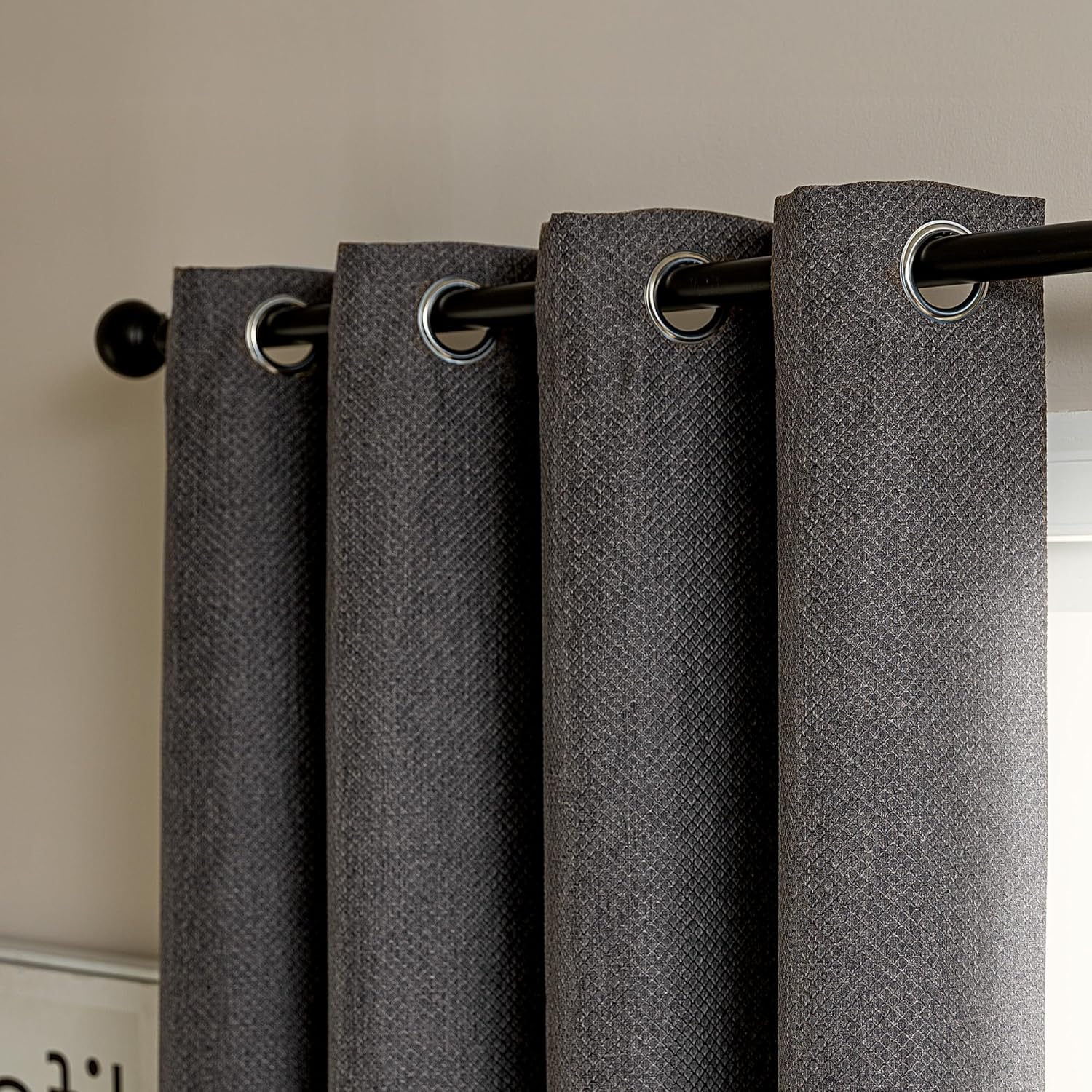 Faux Linen Washable Thermal Blackout Curtains for Living Room & Bedroom
