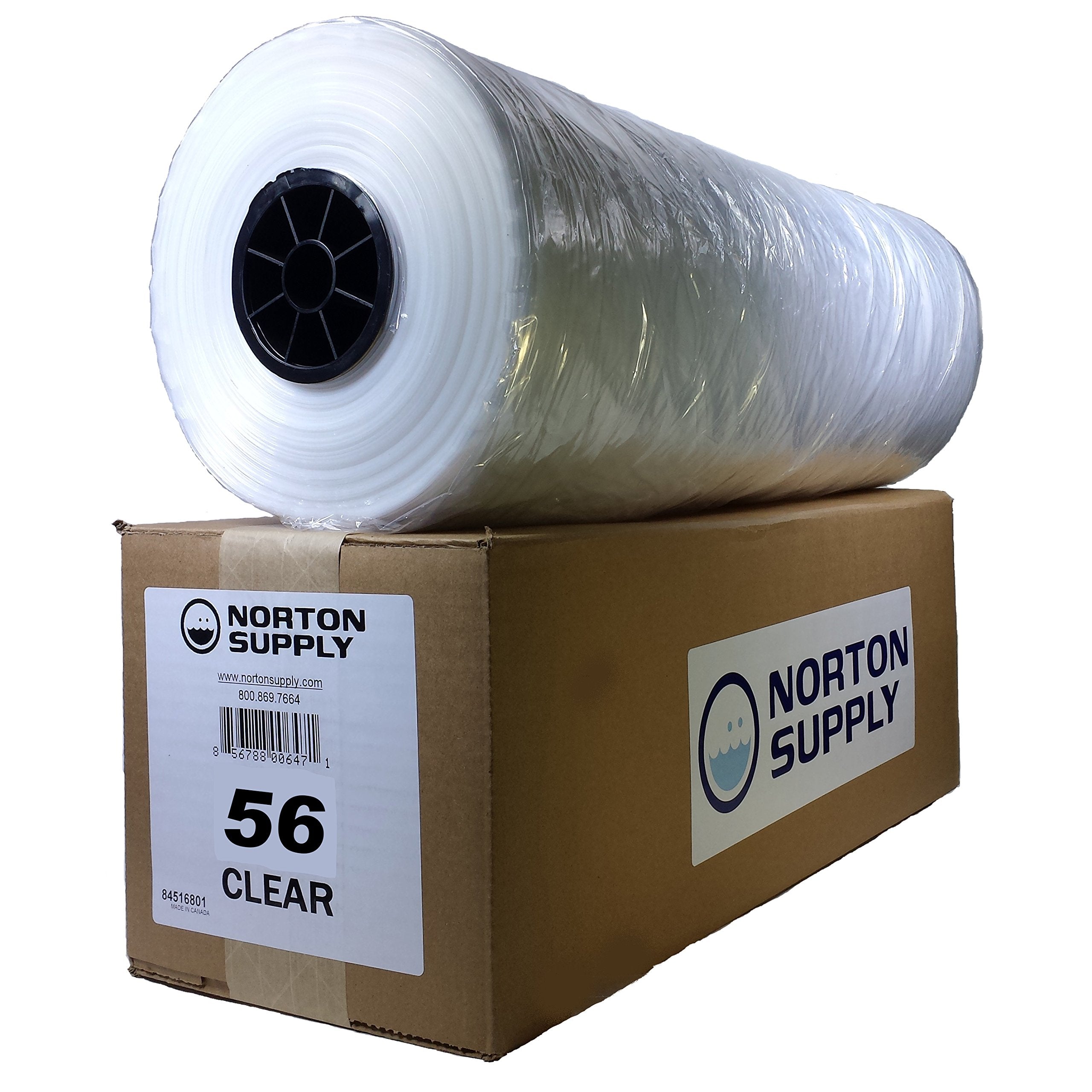 Norton Supply Dry Cleaning Poly Bags - Transparent Plastic Garment Cover, 56'' Long, 100 Gauge Thickness, Suit Packing, Travel &