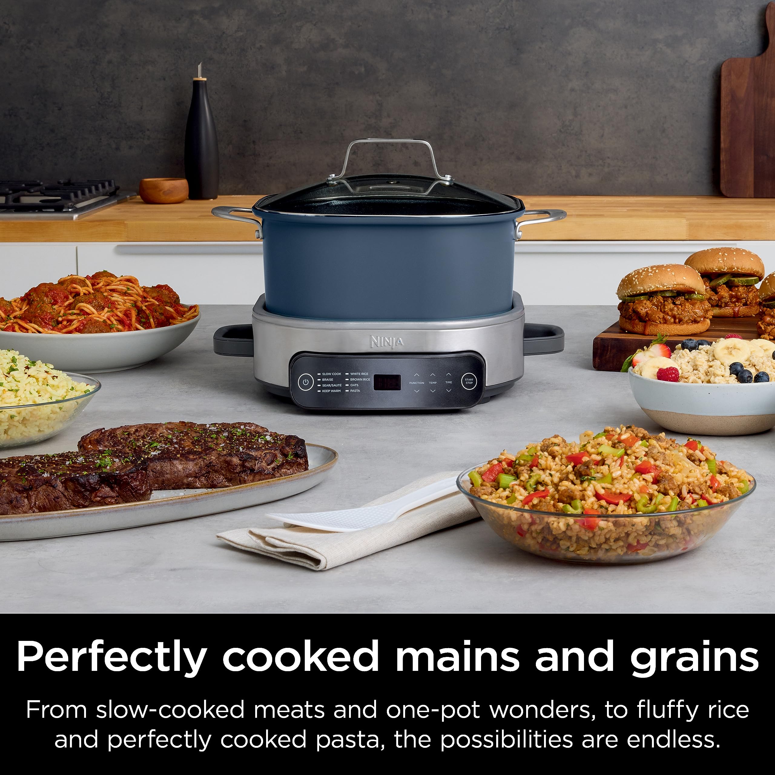 Ninja Mc1101 Foodi Everyday Possible Cooker Pro, 8-In-1 Versatility, 6.5 Qt, One-Pot Cooking, Replaces 10 Cooking Tools, Faster