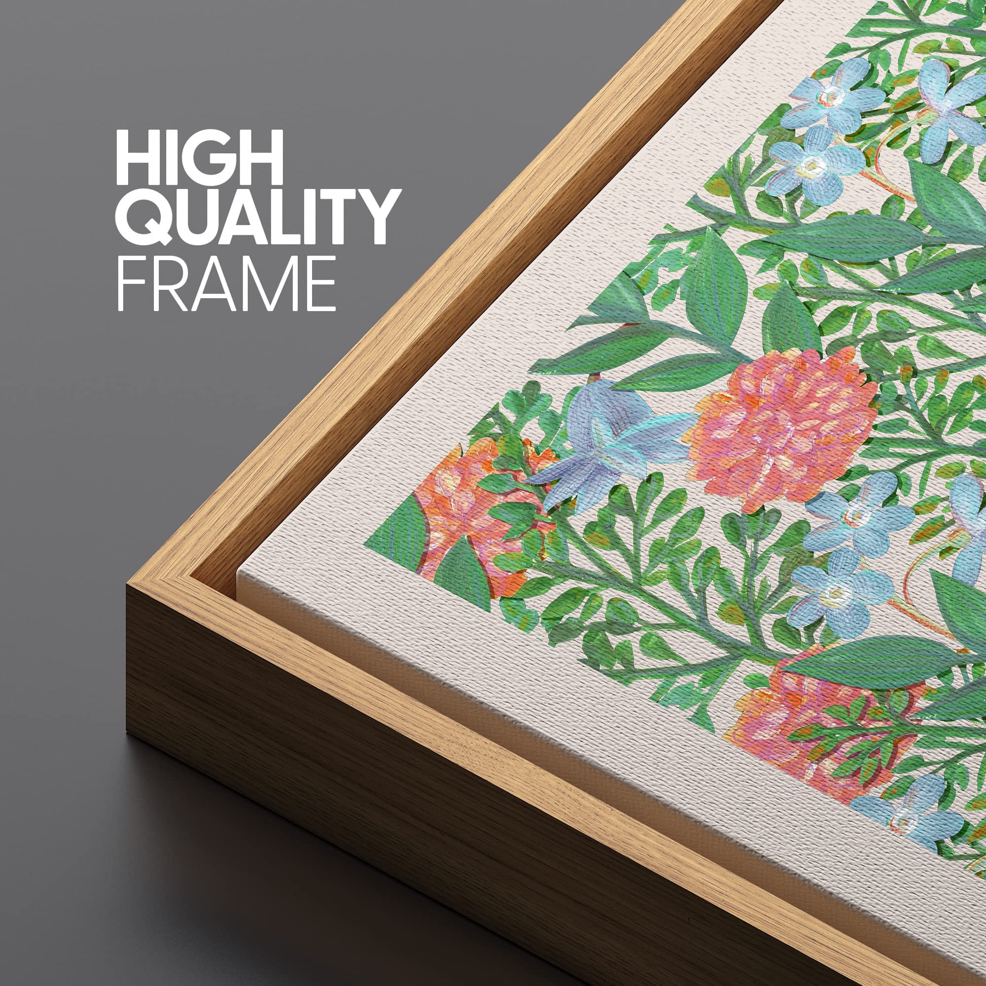 Signleader Framed Canvas Print Wall Art William Morris Rose Flower Garden Nature Wilderness Illustrations Fine Art Rustic Scenic