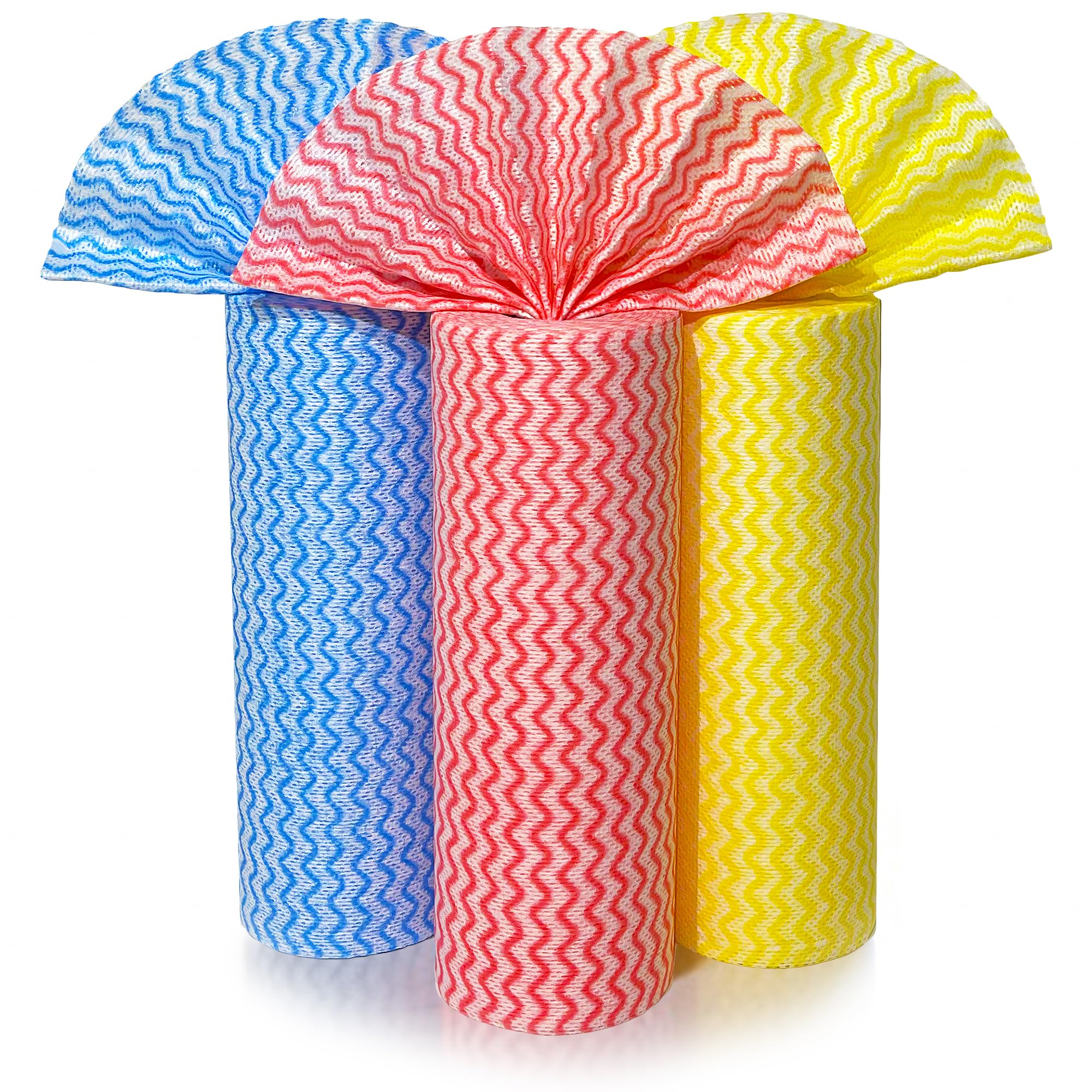 GLL Disposable Cleaning Cloths Wipe Roll, Dish Wash Cloths, Cleaning Washcloth Towel for Kitchen Bathroom Furniture and Car (Pac