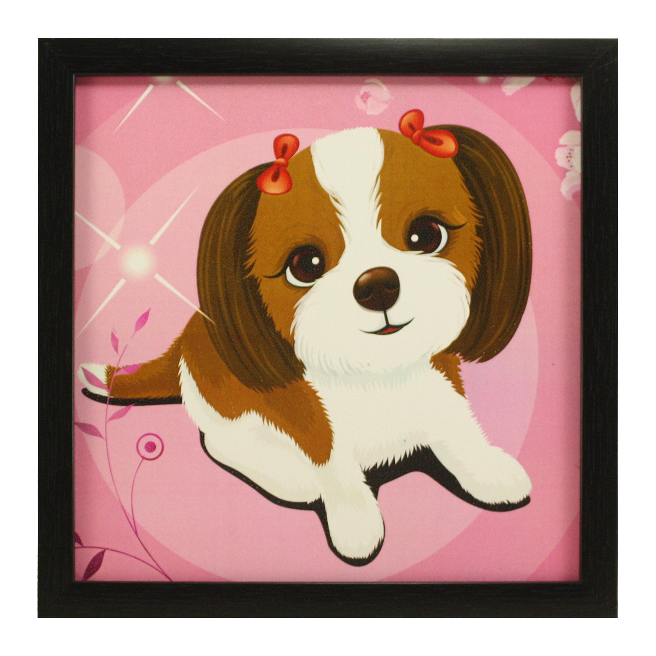 Indianara 3 Piece Set of Framed Wall Hanging Kids Room Decor (1030) Art Prints 8.7 INCH X 8.7 INCH Without Glass