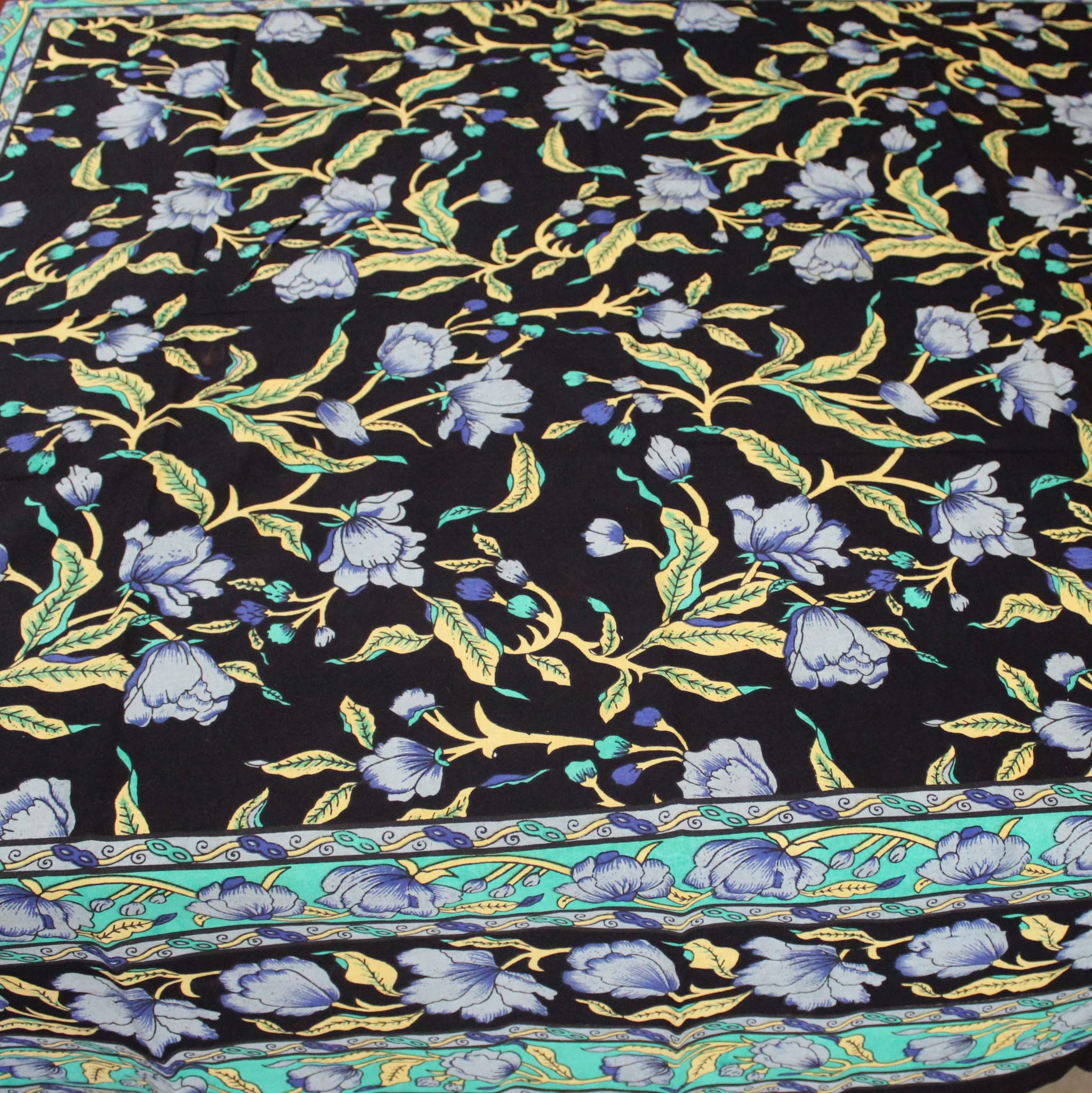 Sweet Us Affluent French Floral Cotton Tablecloth For Square Tables And One Gray Napkin, Floral Kitchen Dining Table Cloth, Tabl