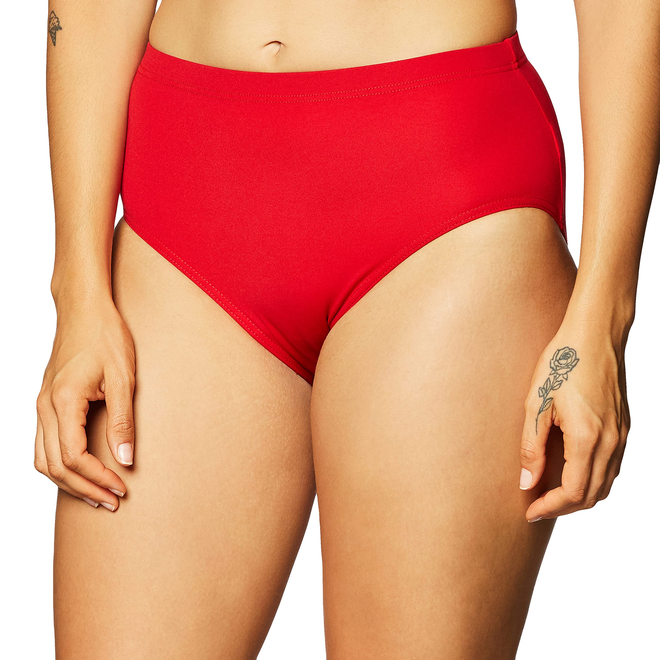 Capezio Womens Team Basic Brief, Red, X-Large