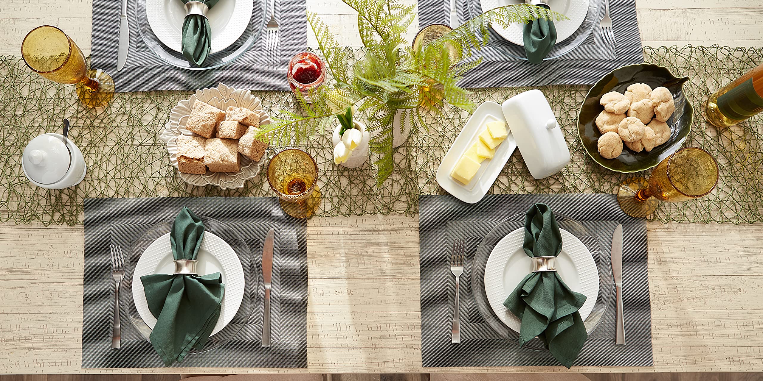 DII Gray Pvc Doubleframe Placemat (Set of 6)