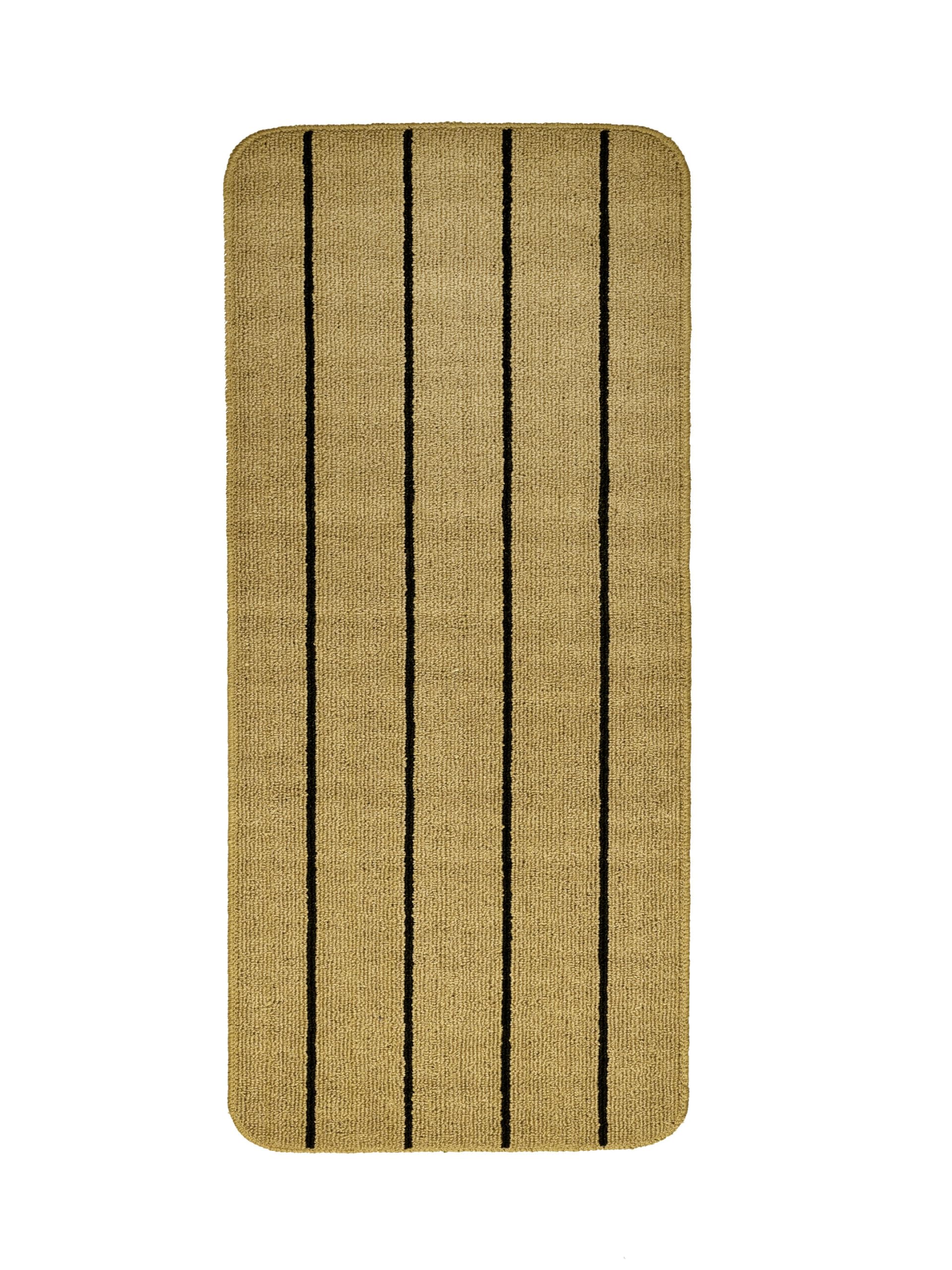 Saral Home Easy Living Polypropylene Striped Anti Skid Runner (Gold, 45X120 CM)