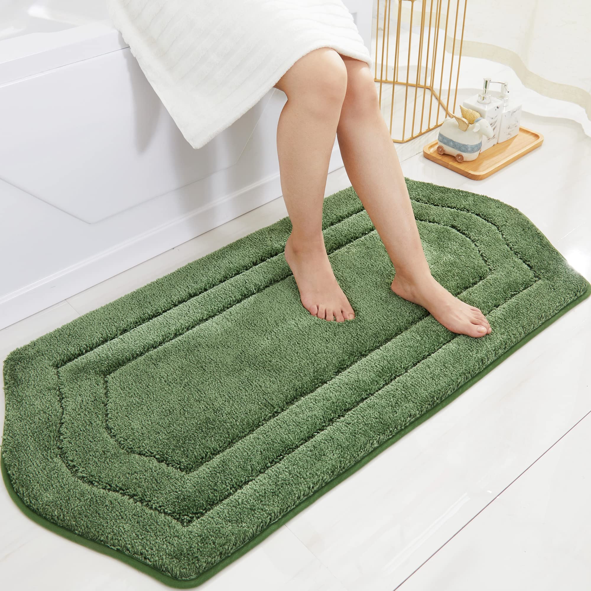 Cosy Homeer Extra Thick Bath Linen Sets Rugs For Bathroom - Anti-Slip Bath Mats Soft Plush 100% Strong Polyester Mat Living Room