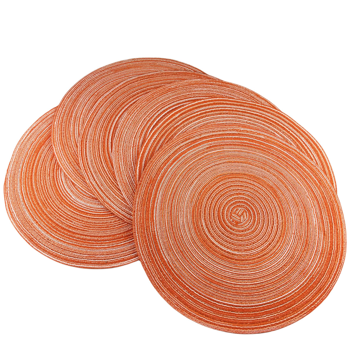 Wazaigur Red-A,Placemats,Round Placemats For Dining Table Set Of 6 Woven Heat Resistant Non-Slip Kitchen Table Mats Diameter 14