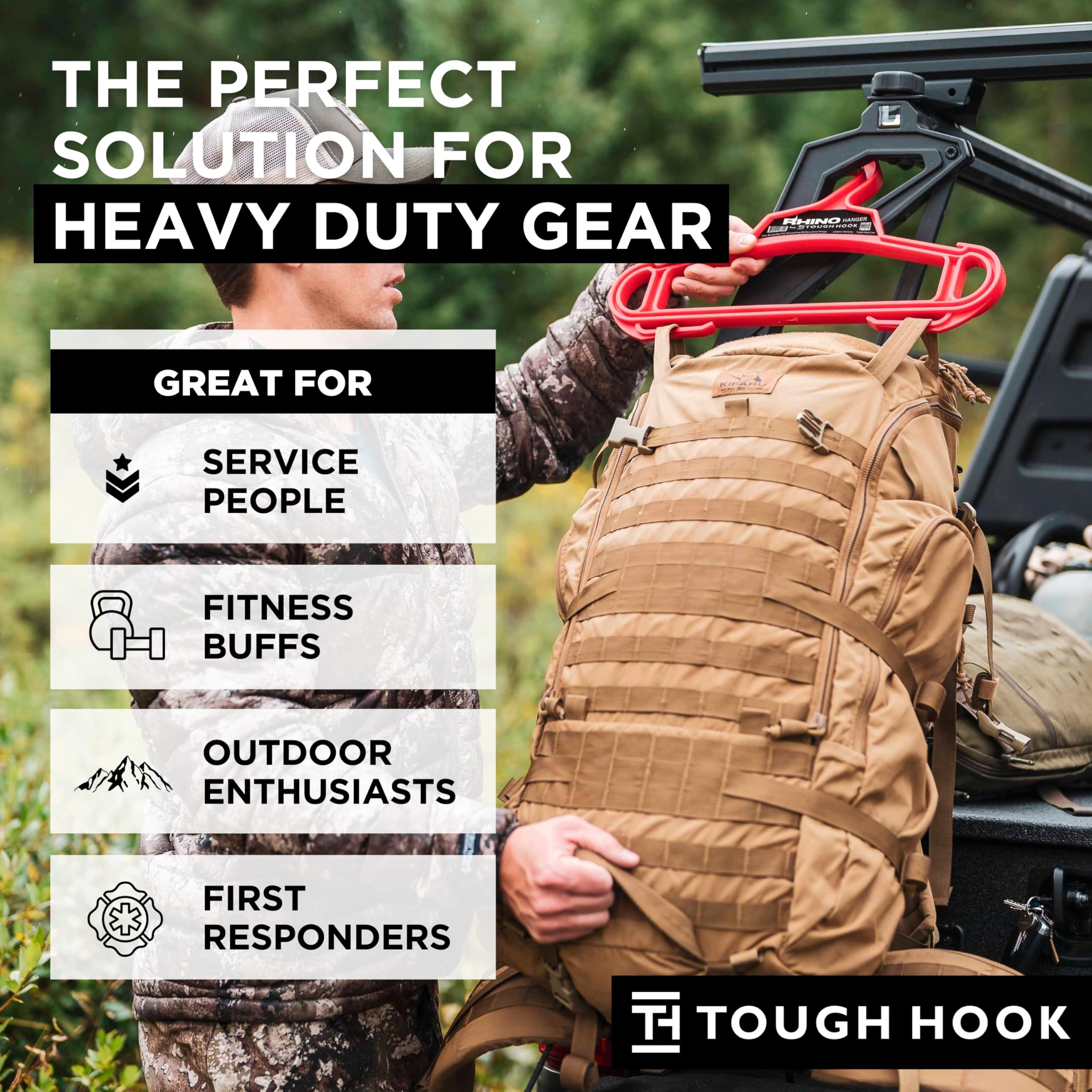 Rhino Hanger | The Everyday for Everything Hanger | USA Made | 200 lb Load Capacity | Premium Professional Military Grade | XL Heavy Duty Standard Hanger |Unbreakable Multipurpose| Veteran Owned