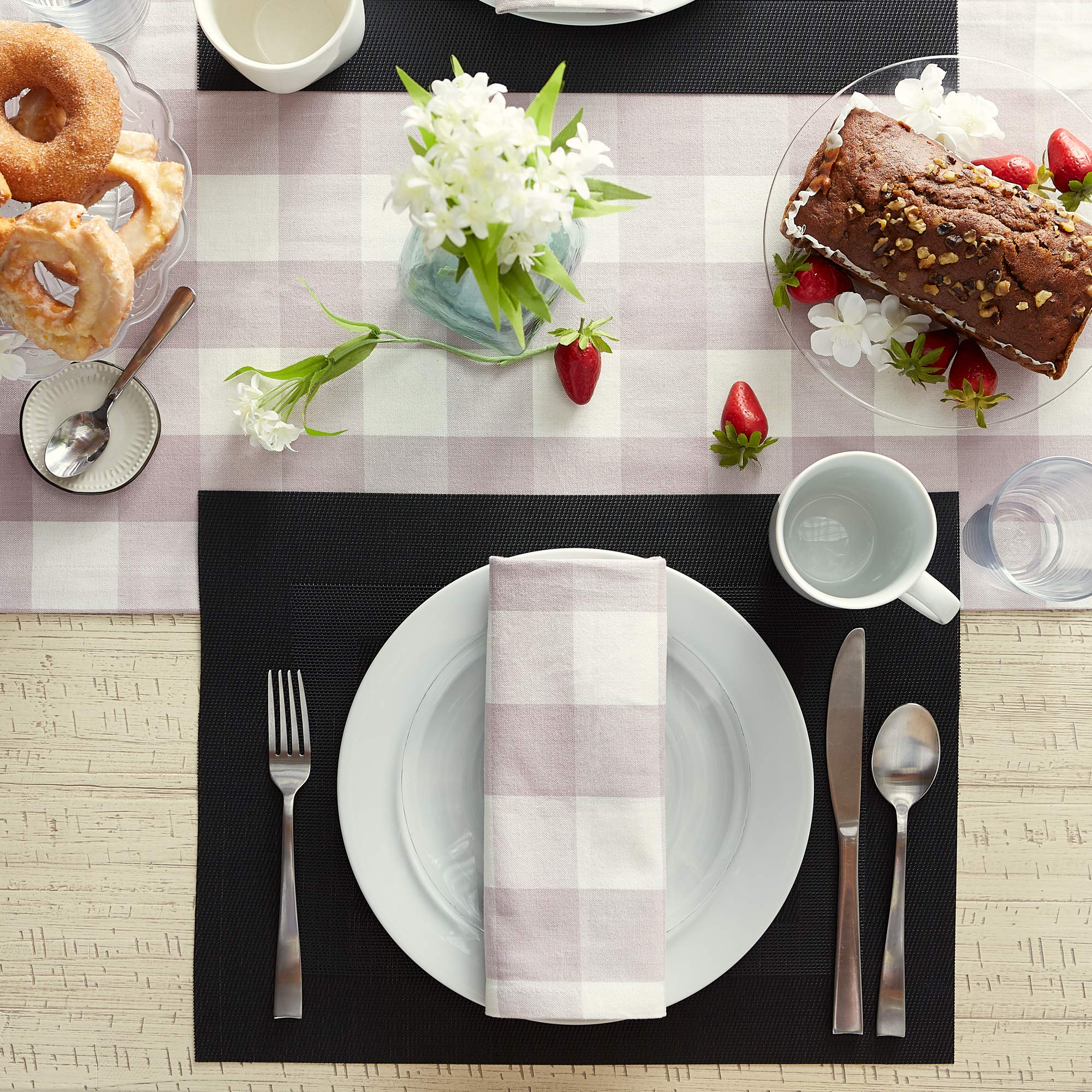 DII Black Pvc Doubleframe Placemat (Set of 6)