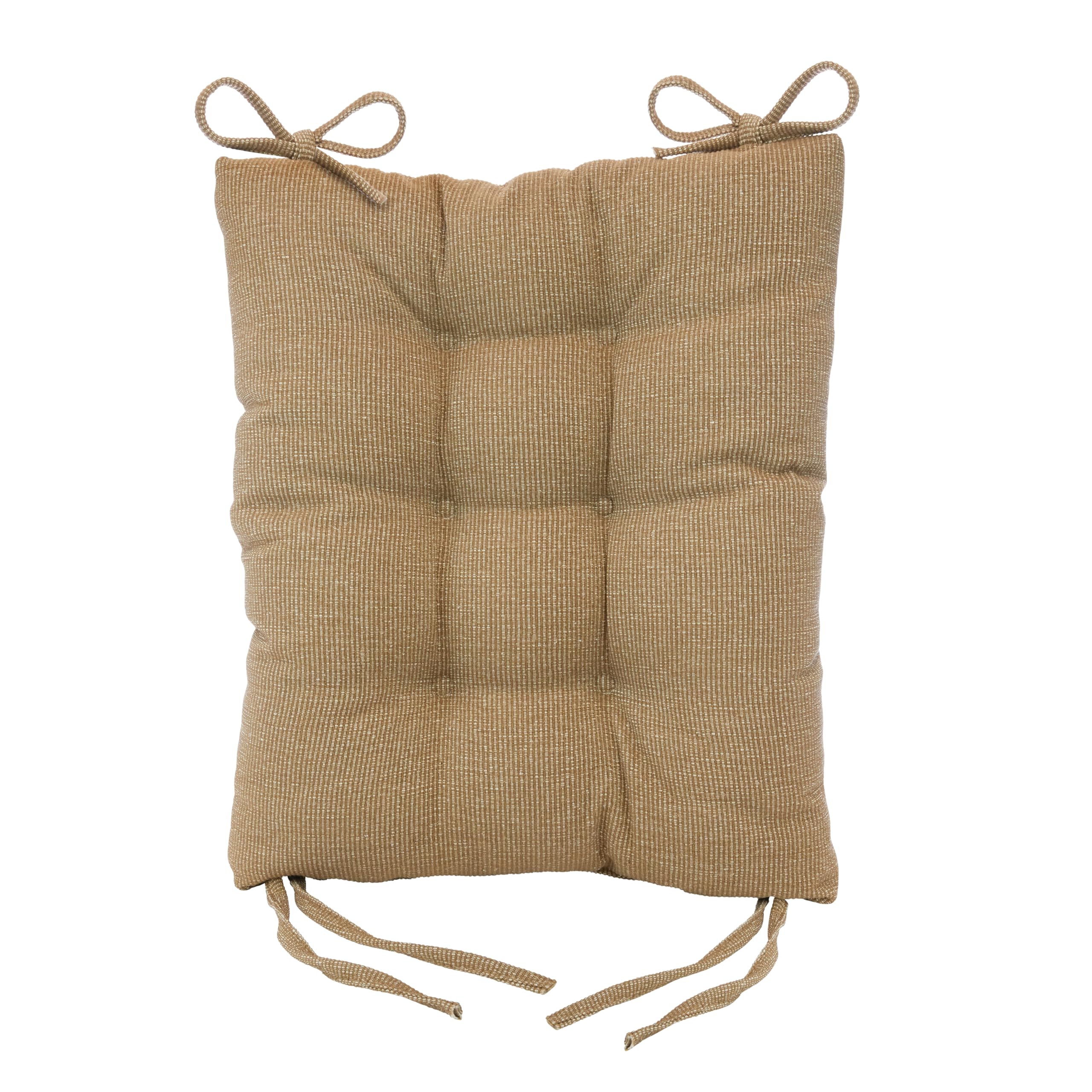 Klear Vu The Gripper Non-Slip Rocking Chair Cushion Thick, Includes Seat Pad & Back Pillow With Ties For Indoor Living Room Rock