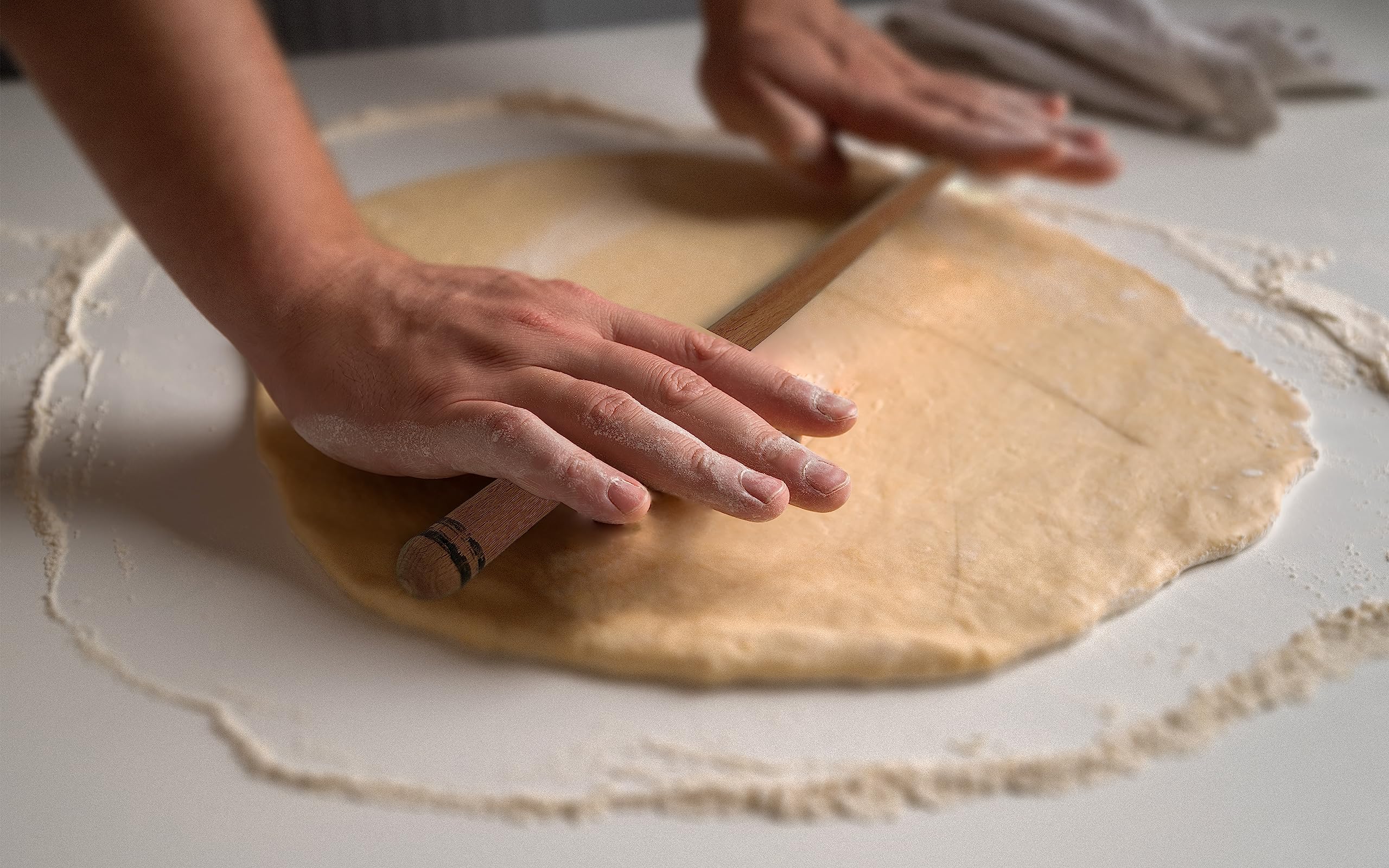 The Violet 80 Cm (31.5 Inch) Turkish Baklava Wood Extra Long Rolling Pin | Baking, Dough, Pasta, Kitchen
