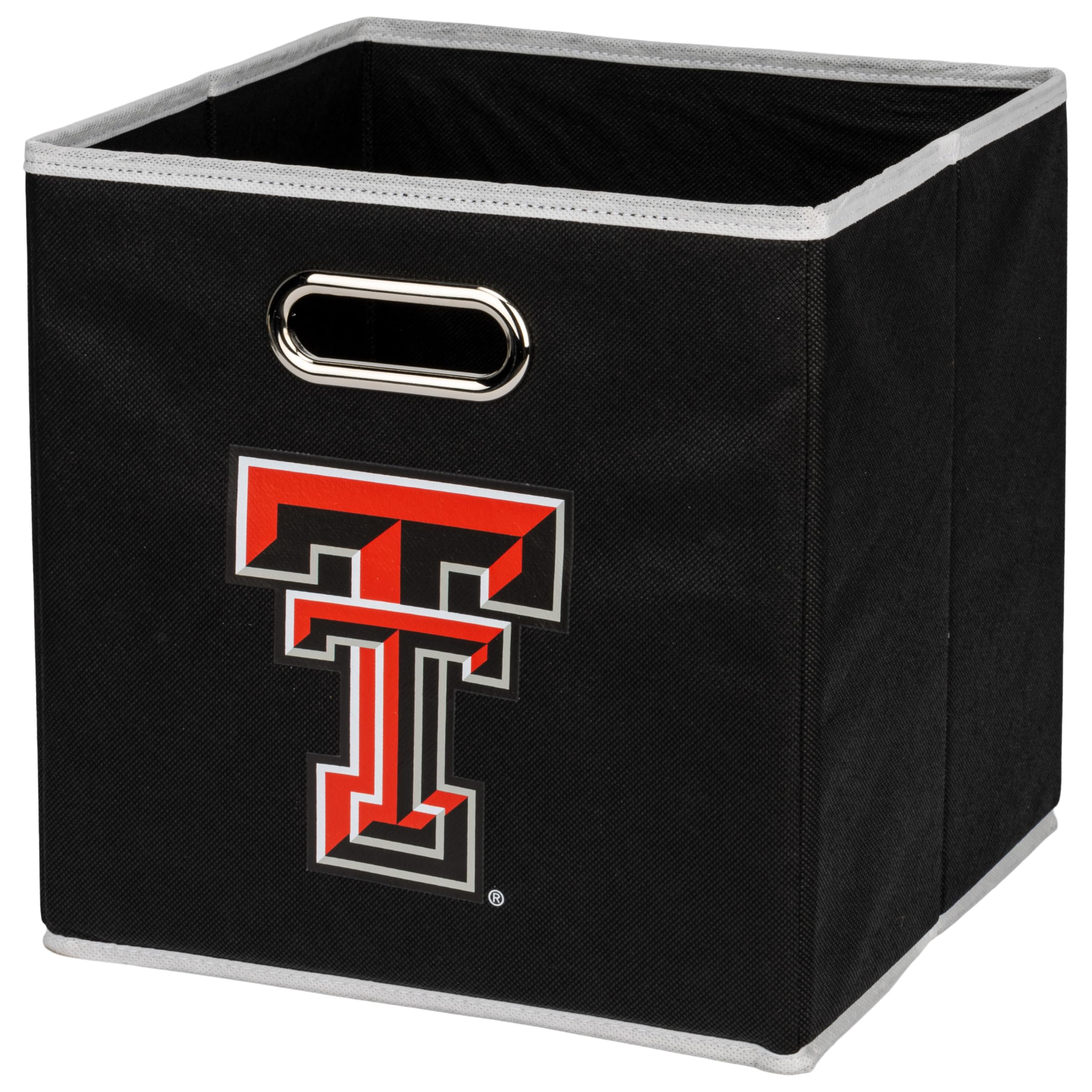 Franklin Sports NCAA Texas Tech Red Raiders Storage Bin - Collapsible Cube Container + Storage Basket - Folding Fabric Shelf Org