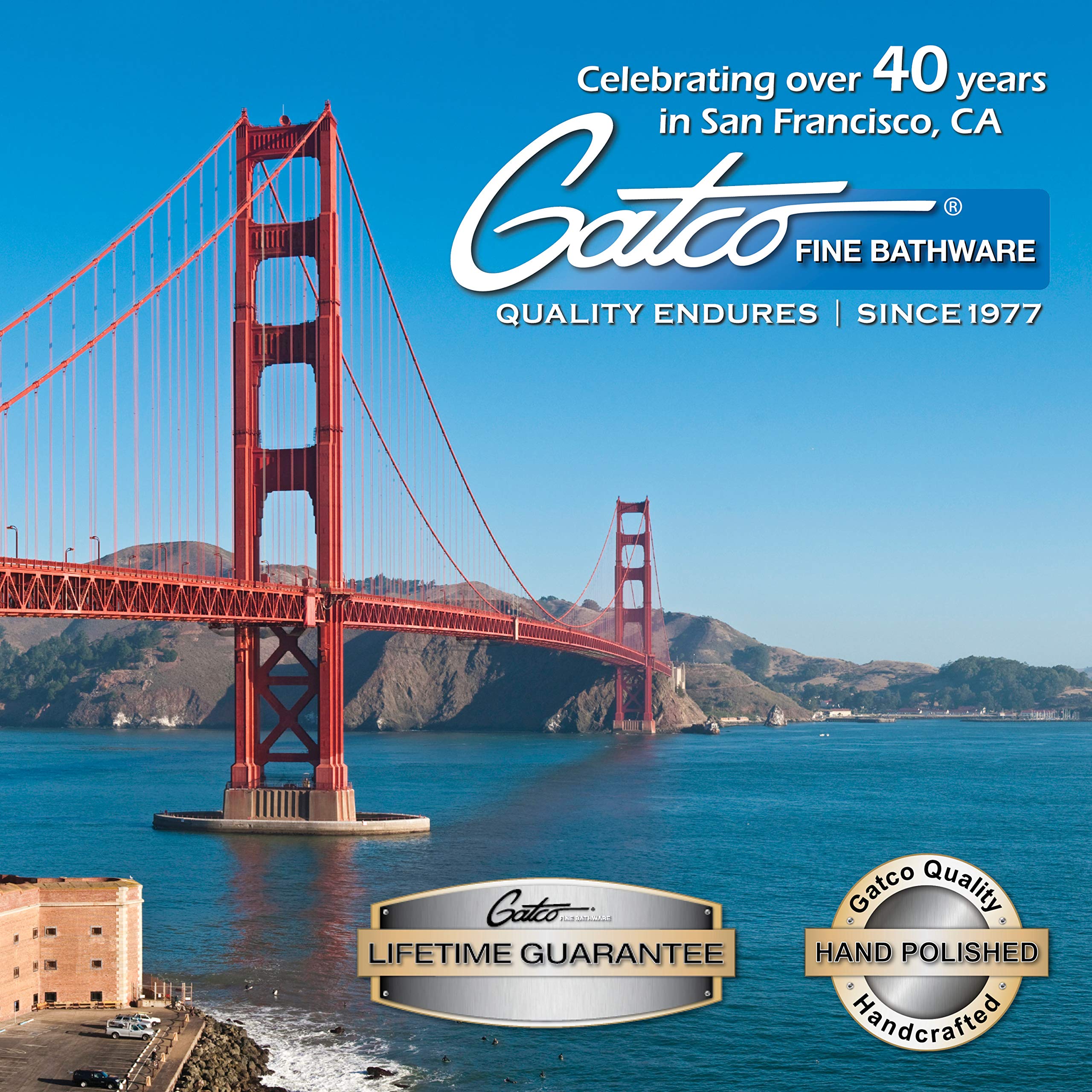 Gatco 1488Mx Elegant Square Toilet Brush Holder, Matte Black