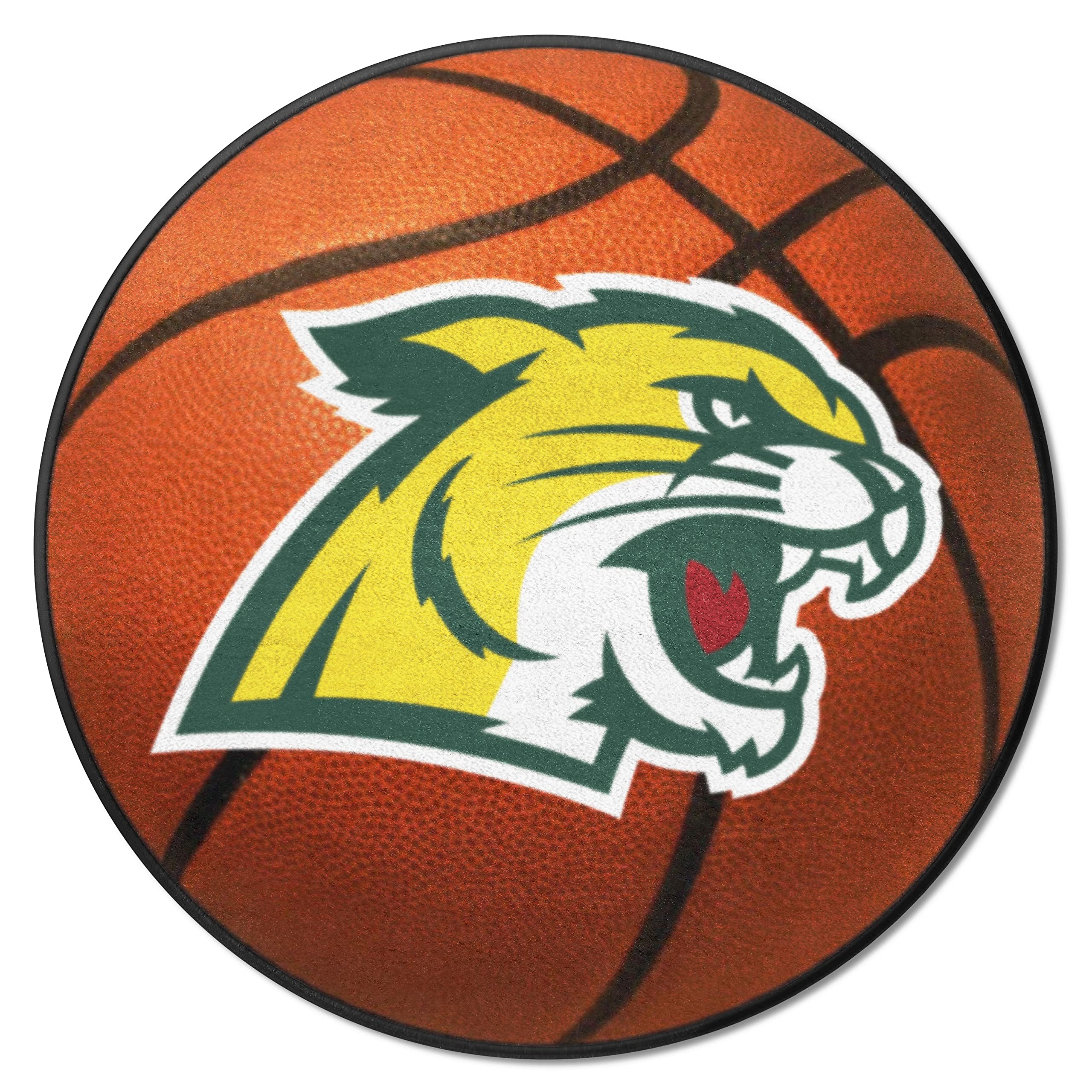 FANMATS 2013 Northern Michigan Wildcats Basketball Shaped Rug - 27in. Diameter, Basketball Design, Sports Fan Accent Rug