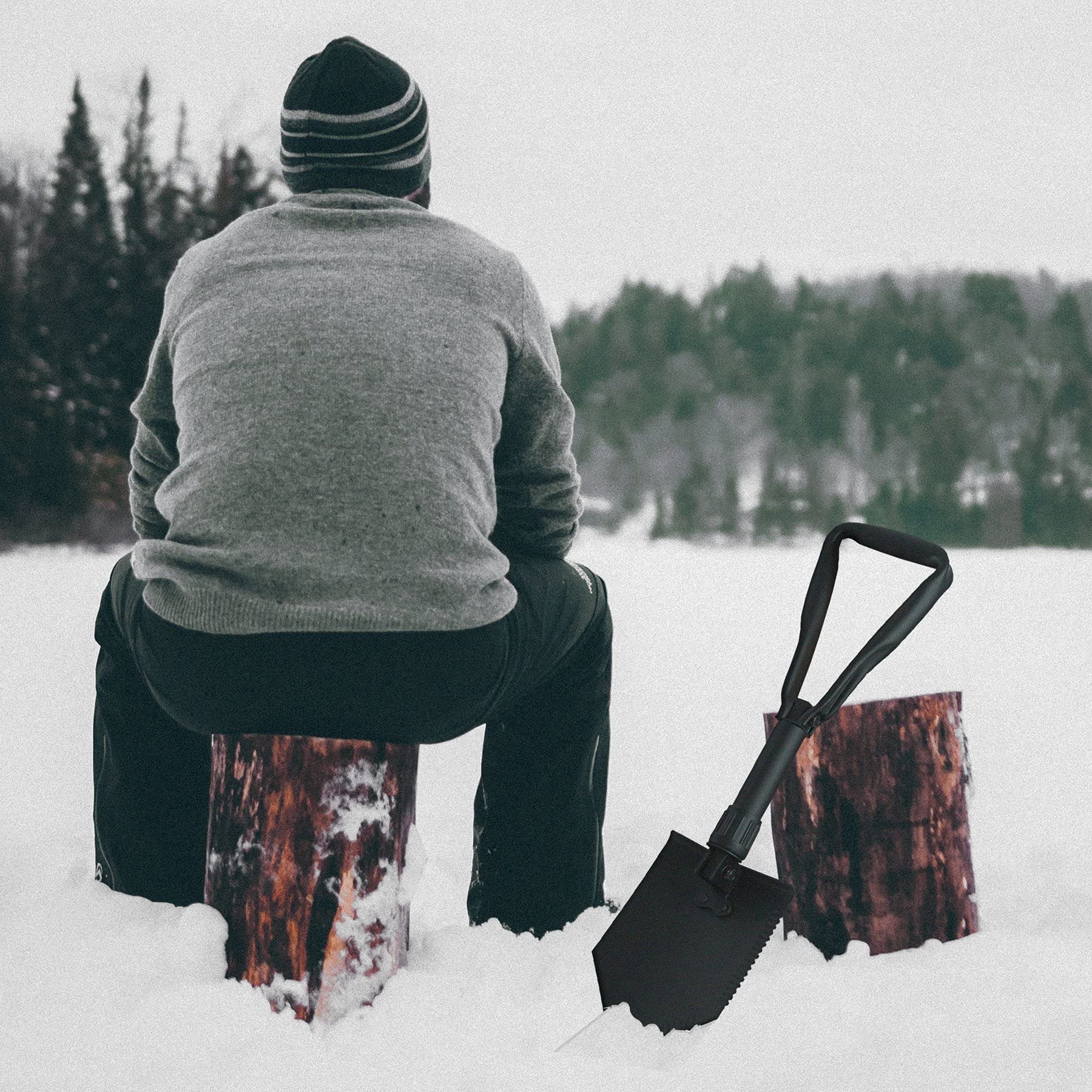 Usgi Industries Military Style Shovel | Tri-Fold Entrenching Tool With Serrated Edge | Lightweight, Foldable, Compact, Multi-Use