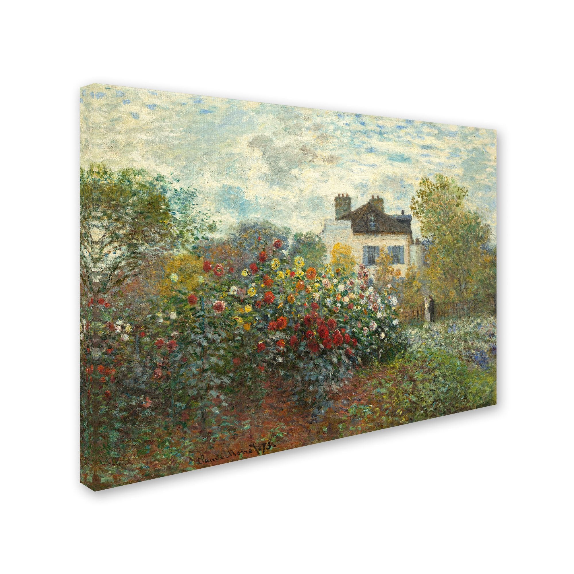 The Artist's Garden in Argenteuil Artwork by Claude Monet  24 by 32-Inch Canvas Wall Art