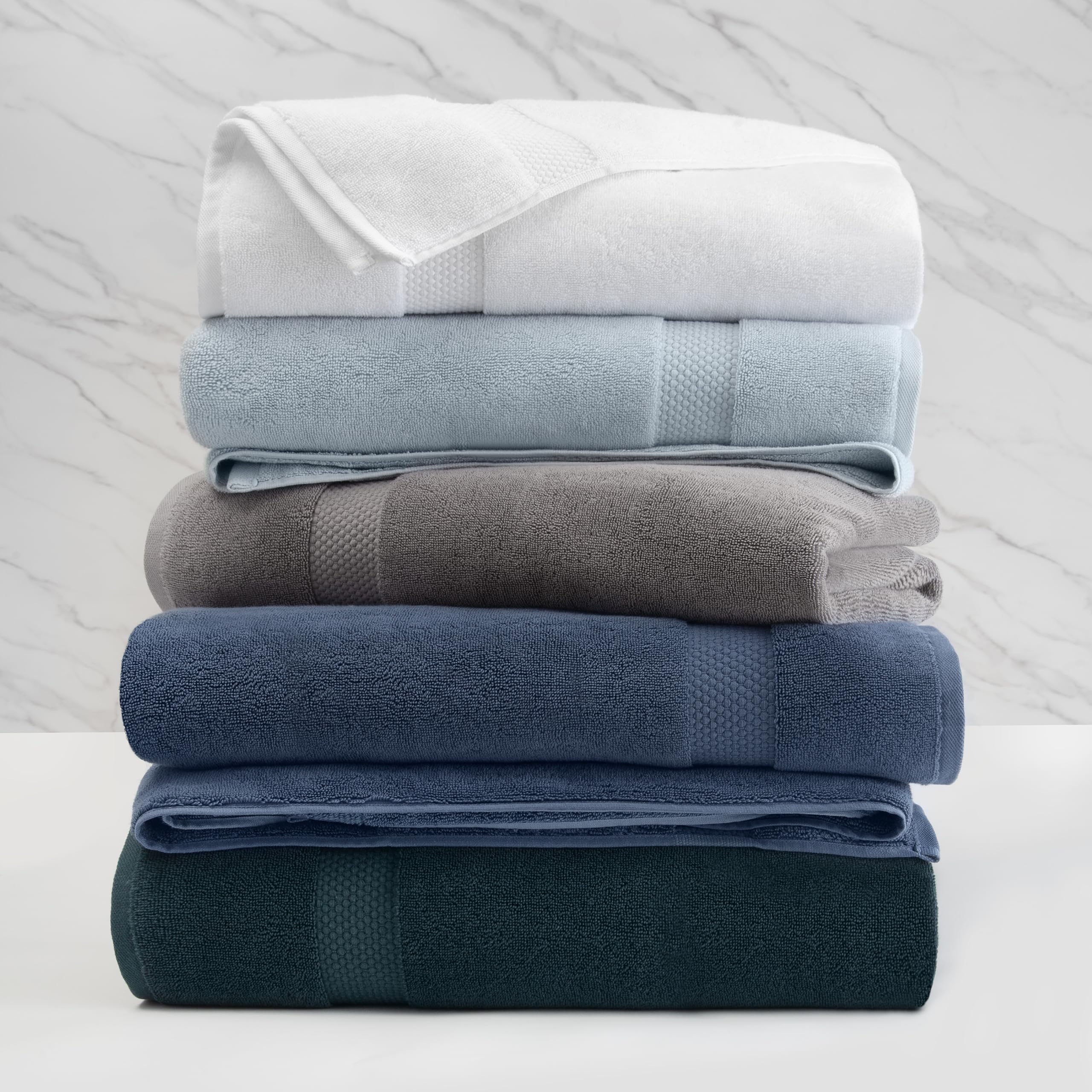 Kassatex Atelier Bath Towel 30'' X 54'' - 100% Turkish Cotton - Chalk